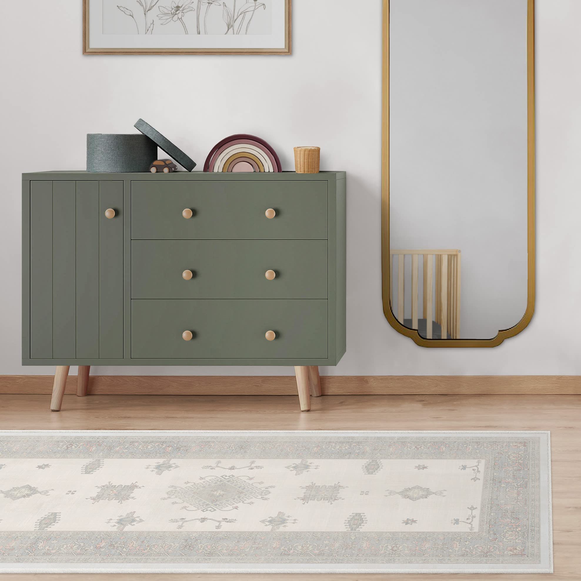 RUGGABLE Verena Washable Runner Rug 2.5'x7' - Stain & Water Resistant Non-Slip Area Rug for Kids Room, Nursery, Playroom - Pet & Child Friendly with Standard Pad - White Opal - Perfect for High Traffic Areas and Family Spaces