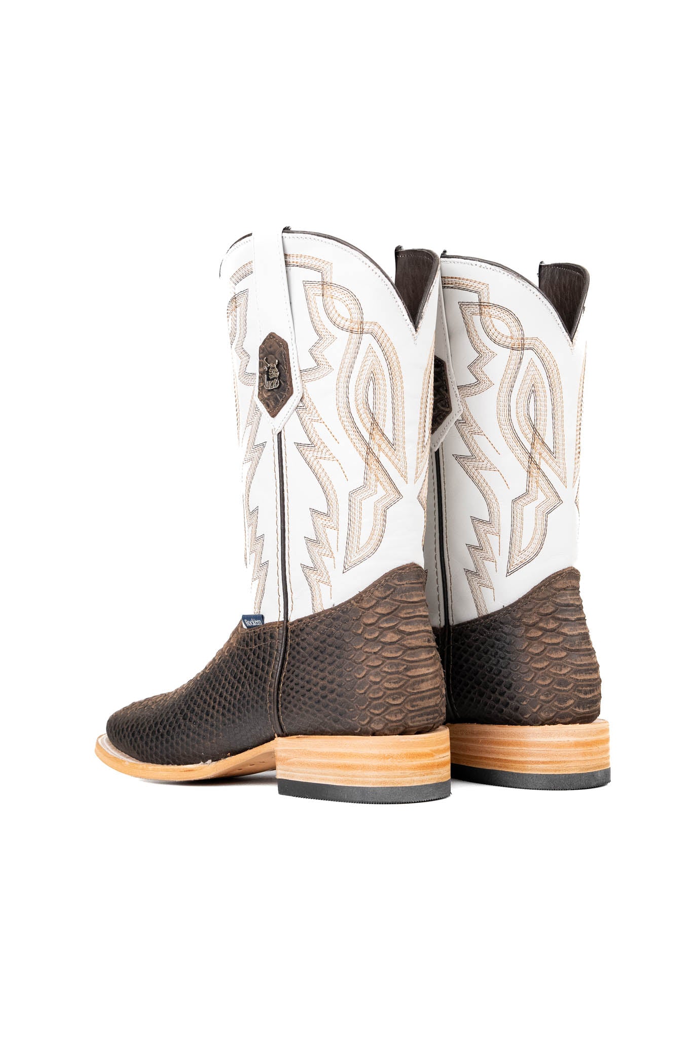 Renegade Python Square Toe Cowboy Boots for Men - Western Style Leather Boots with Exotic Snake Skin Design - Perfect for Rodeo, Country Dancing & Outdoor Adventures