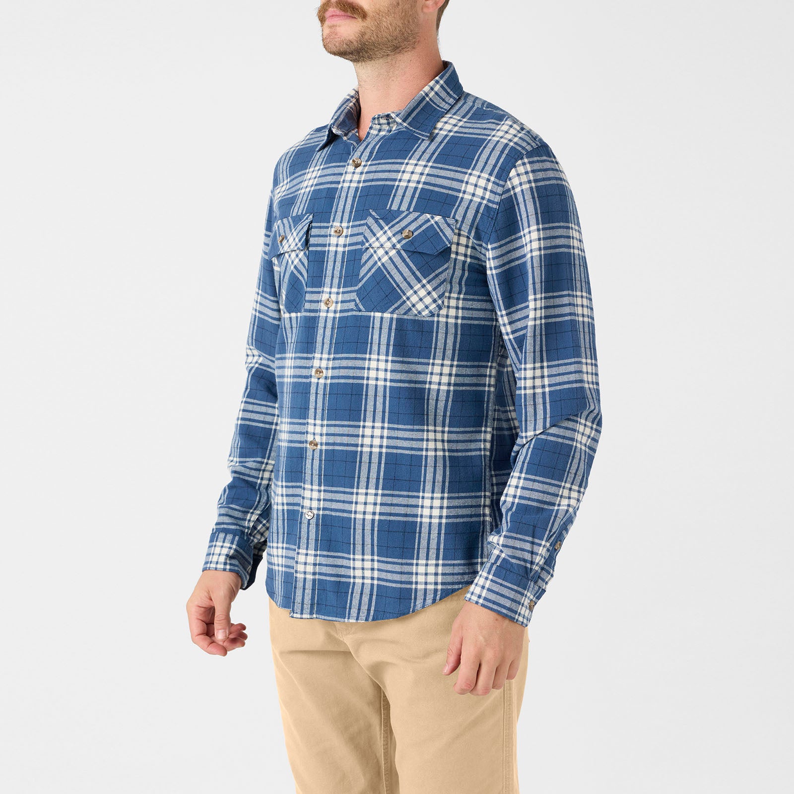 Men's Classic Plaid Flannel Shirt - Soft & Warm Button-Up Shirt for Casual Wear, Outdoor Activities & Fall Fashion