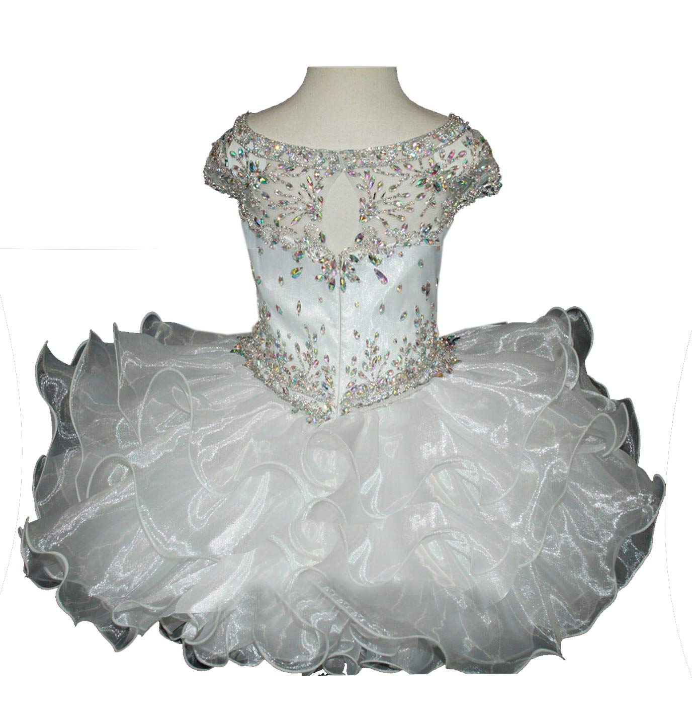 Junguan Baby Toddler Girls Cap Sleeve Cupcake Pageant Dress - ST002 | Infant Birthday Party Tutu Dresses for Special Occasions & Photo Shoots
