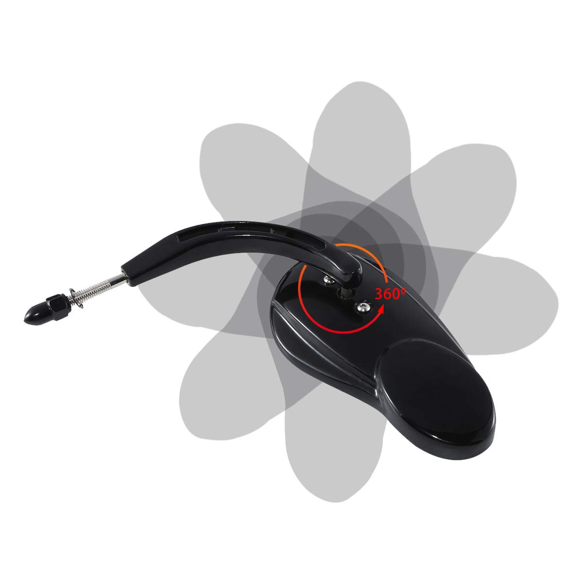 Universal 8mm Rear View Mirrors for Harley Davidson Touring, Road King, Electra Glide, Street Glide, Sportster 1200, Iron 883, XL883N, Fat Boy & FXDB - Black Motorcycle Mirrors - Perfect for Cruising, Commuting & Long-Distance Riding