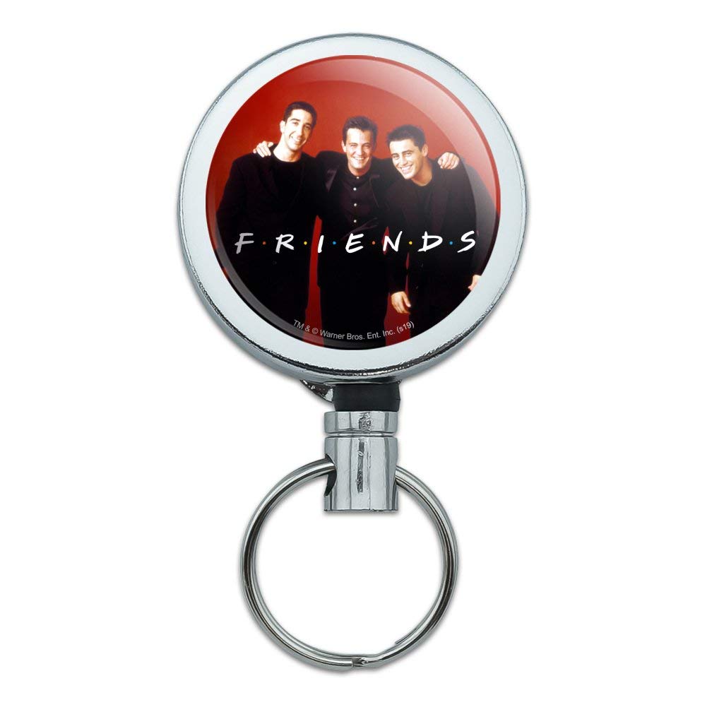 Friends The Boys Heavy Duty Metal Retractable ID Badge Holder with Belt Clip - Secure Key Card & Tag Organizer for Work, School, Office & Security Professionals