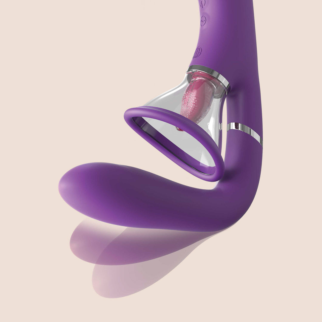 Fantasy for Her Ultimate Pleasure Pro - Dual Tongue & G-Spot Stimulator with Powerful Vibrations & Suction for Intense Orgasms | Perfect for Couples Play & Solo Pleasure