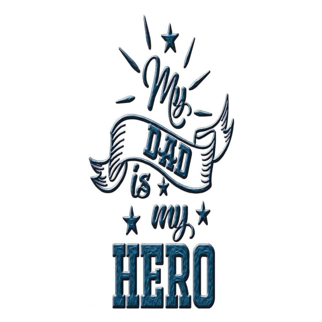 My Dad My Hero Temporary Tattoo - Waterproof Family Body Art for Father's Day, Birthdays & Special Occasions