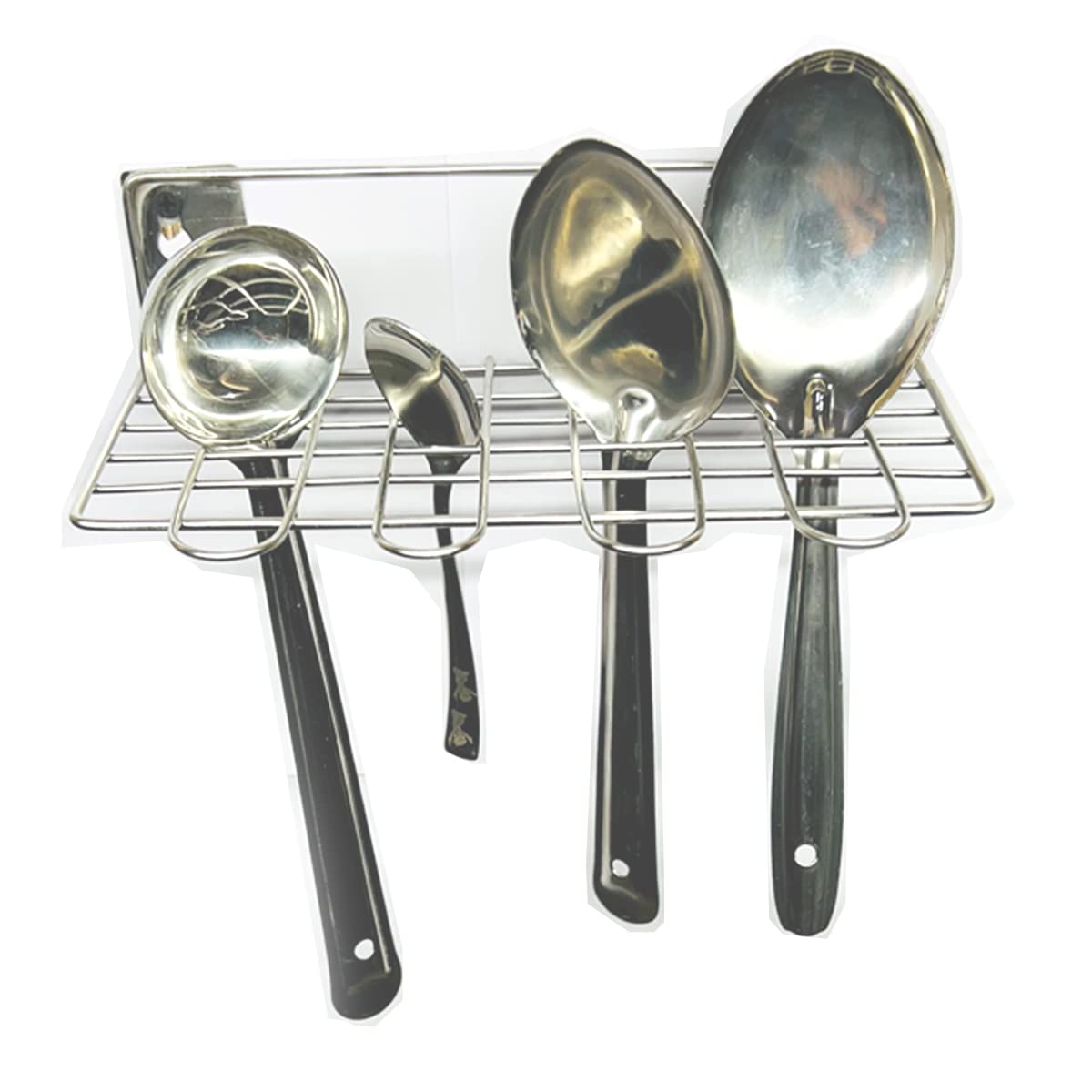 Premium Stainless Steel Kitchen Organizer Set - 3-Pack Wall Mounted Cup Holder, Chakla Belan Stand & Ladle Hanger | Space Saving Storage for Mugs, Rolling Pins & Cooking Utensils | Ideal for Small Kitchens, RVs & Dorm Rooms