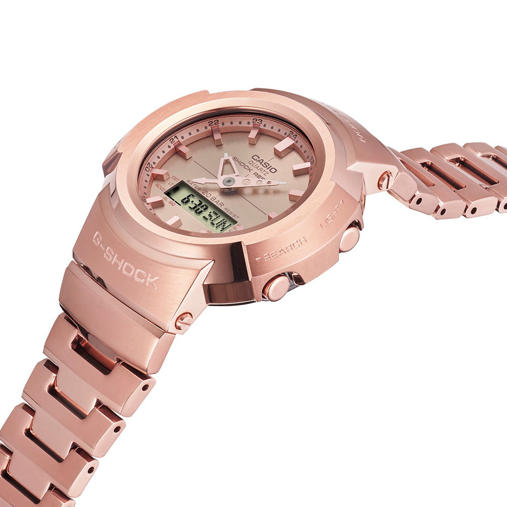 G Shock Full Metal AWM500GD-4A Rose Gold Ingot Collection Men's Watch - Luxury Sports Timepiece for Outdoor, Business & Everyday Wear