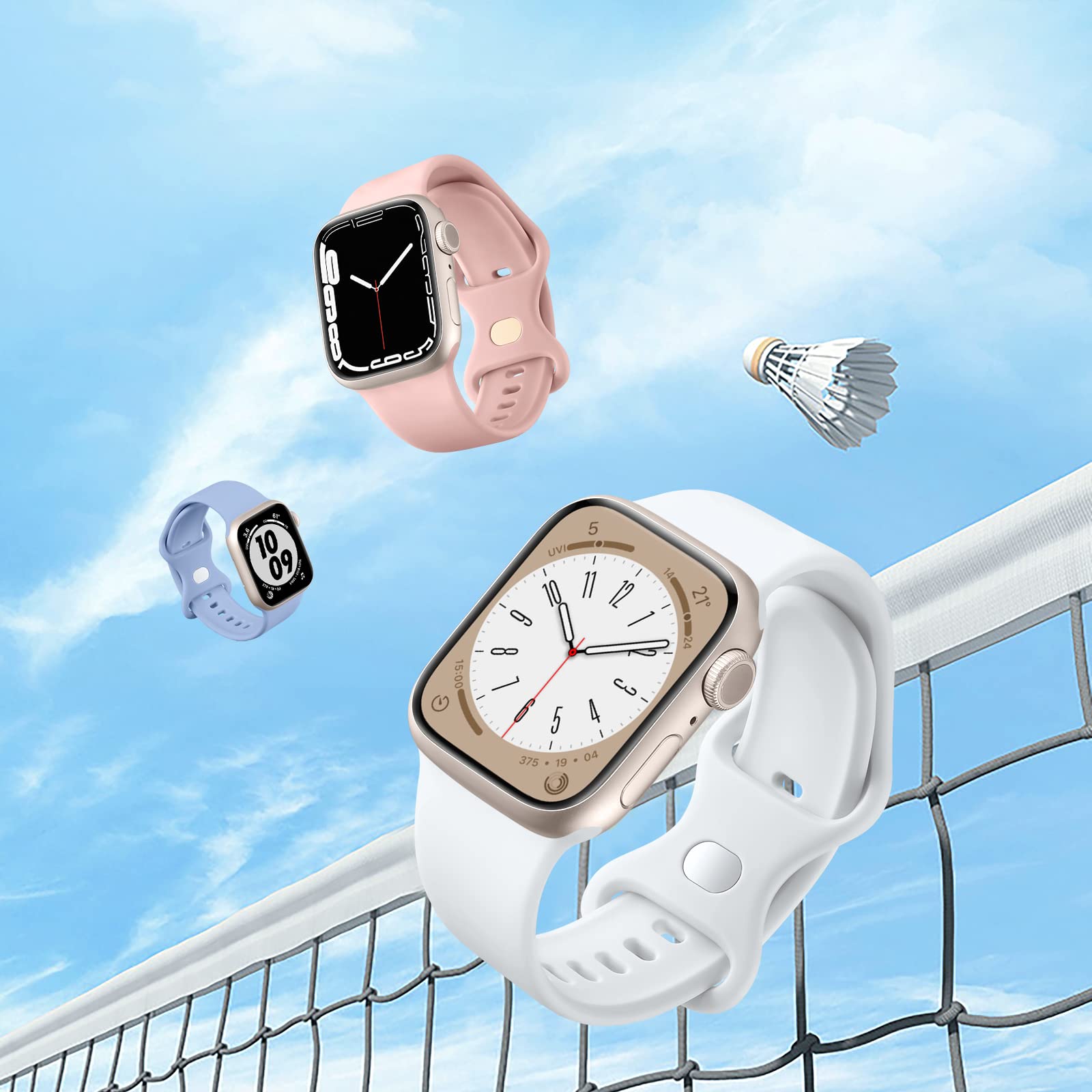 Premium Apple Watch Bands 44mm 45mm 46mm 49mm - Compatible with Apple Watch SE/Series 10/9/8/7/6/5/4/3/Ultra 2 - Waterproof Sport Bracelet for Women & Men - Perfect for Gym, Running, Swimming & Daily Wear
