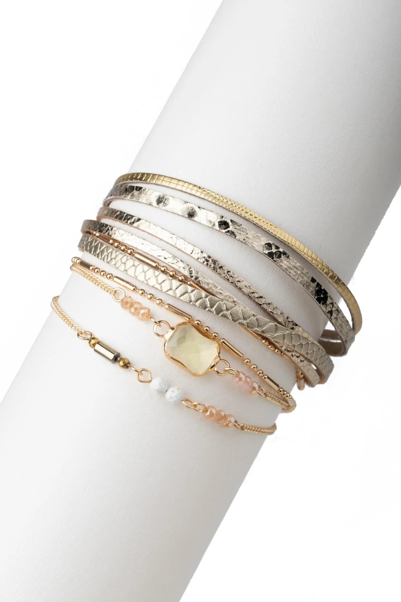 Serlina Multi-Strand Leather Bracelet for Women - Stylish Boho Handmade Adjustable Wrap Bracelet - Perfect for Casual Wear, Festivals & Gifts