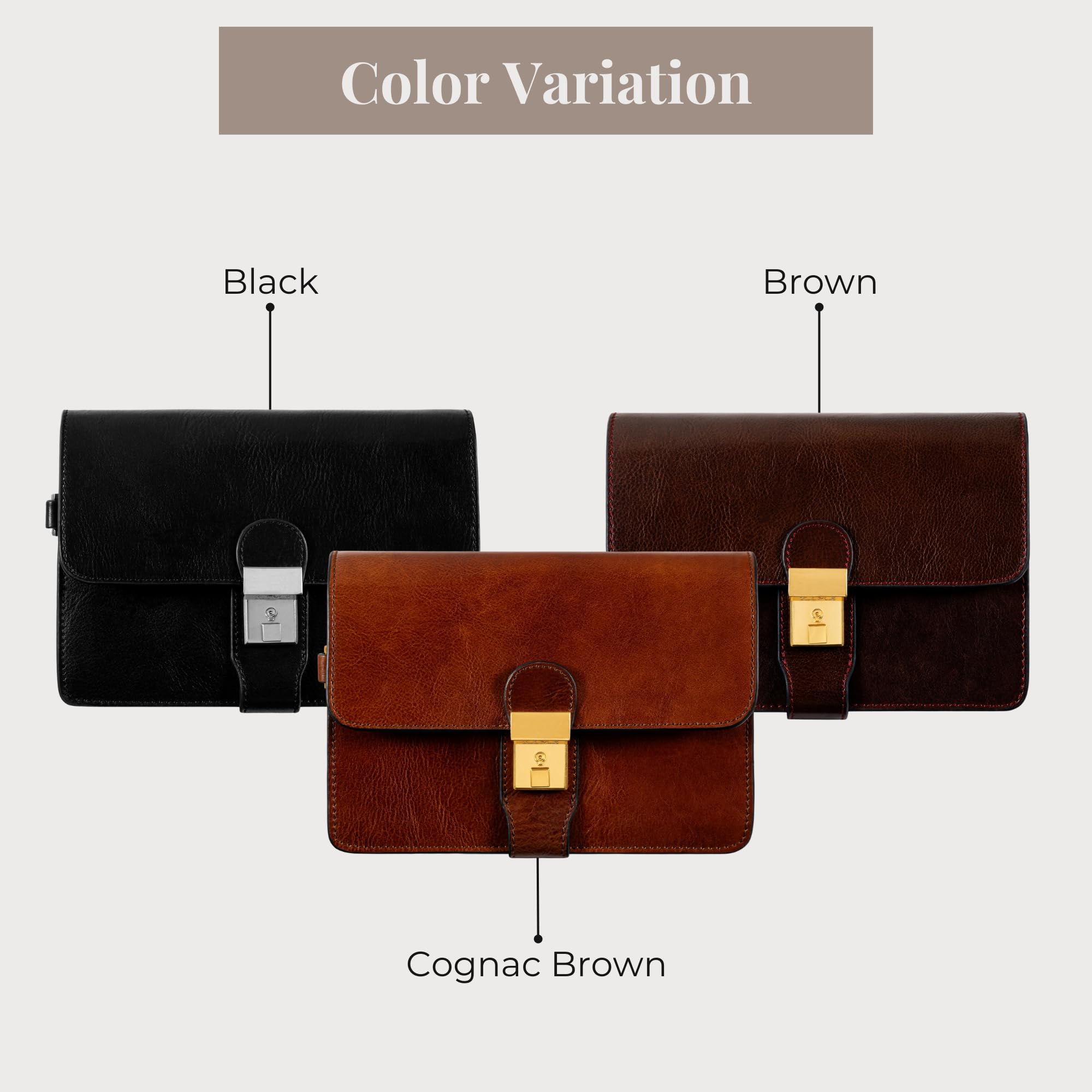 Premium Italian Leather Clutch for Men - Handmade Time-Resistant Wrist Organizer Bag - Perfect for Business, Travel & Daily Essentials