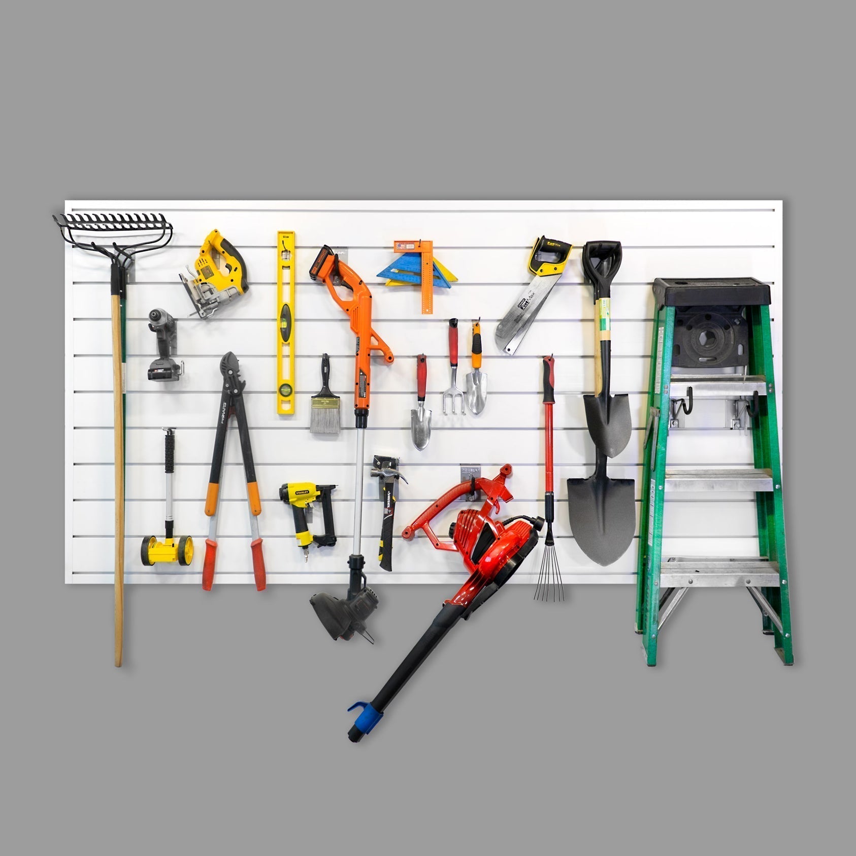 4 ft. x 8 ft. PVC Slatwall Panel - 4 Pack (128 sq ft) - Retail Store Display, Garage Organization & Wall Storage Solution