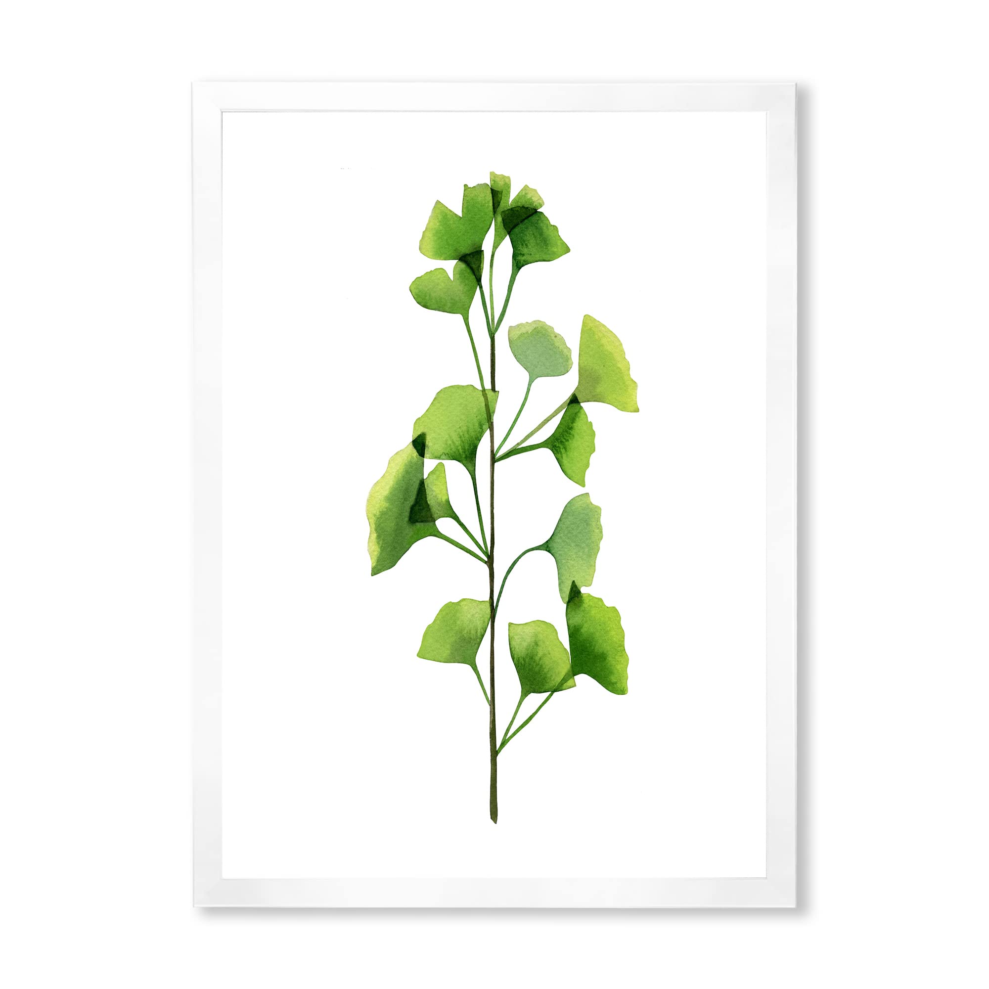 Green Field Plant Foliage Farmhouse Framed Wall Art - Botanical Print for Home Decor | Perfect for Living Room, Bedroom & Office Wall Decoration