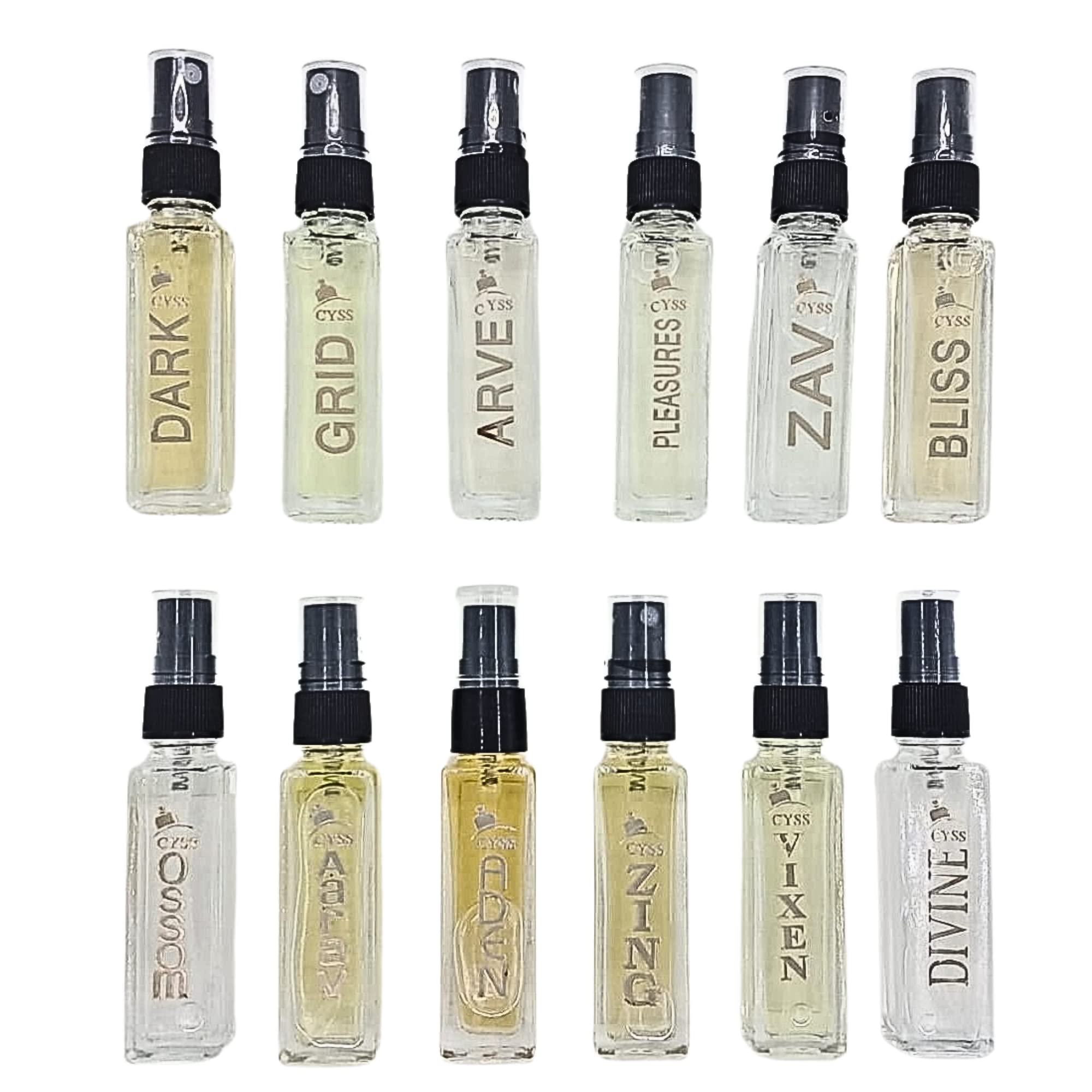 CYSS Premium Body Perfume Spray Set - 8ML X 12 Vials Gift Box | Long-Lasting Fragrance for Women & Men | Perfect for Travel, Gym, Office & Daily Use
