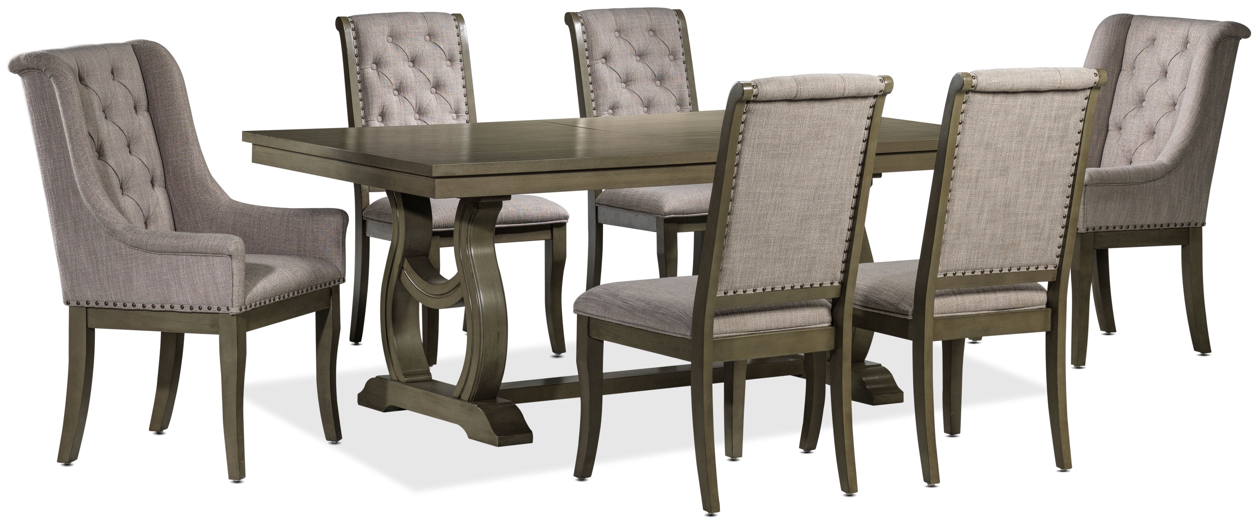 Cleopatra 7-Piece Extendable Dining Table Set - Solid Oak Wood - Perfect for Family Dinners & Entertaining Guests