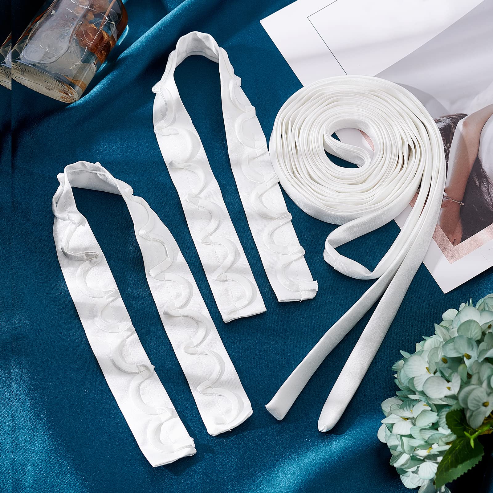 BENECREAT Adjustable Satin Corset Kit for Wedding & Prom Dresses - Zipper Replacement & Strap Loops