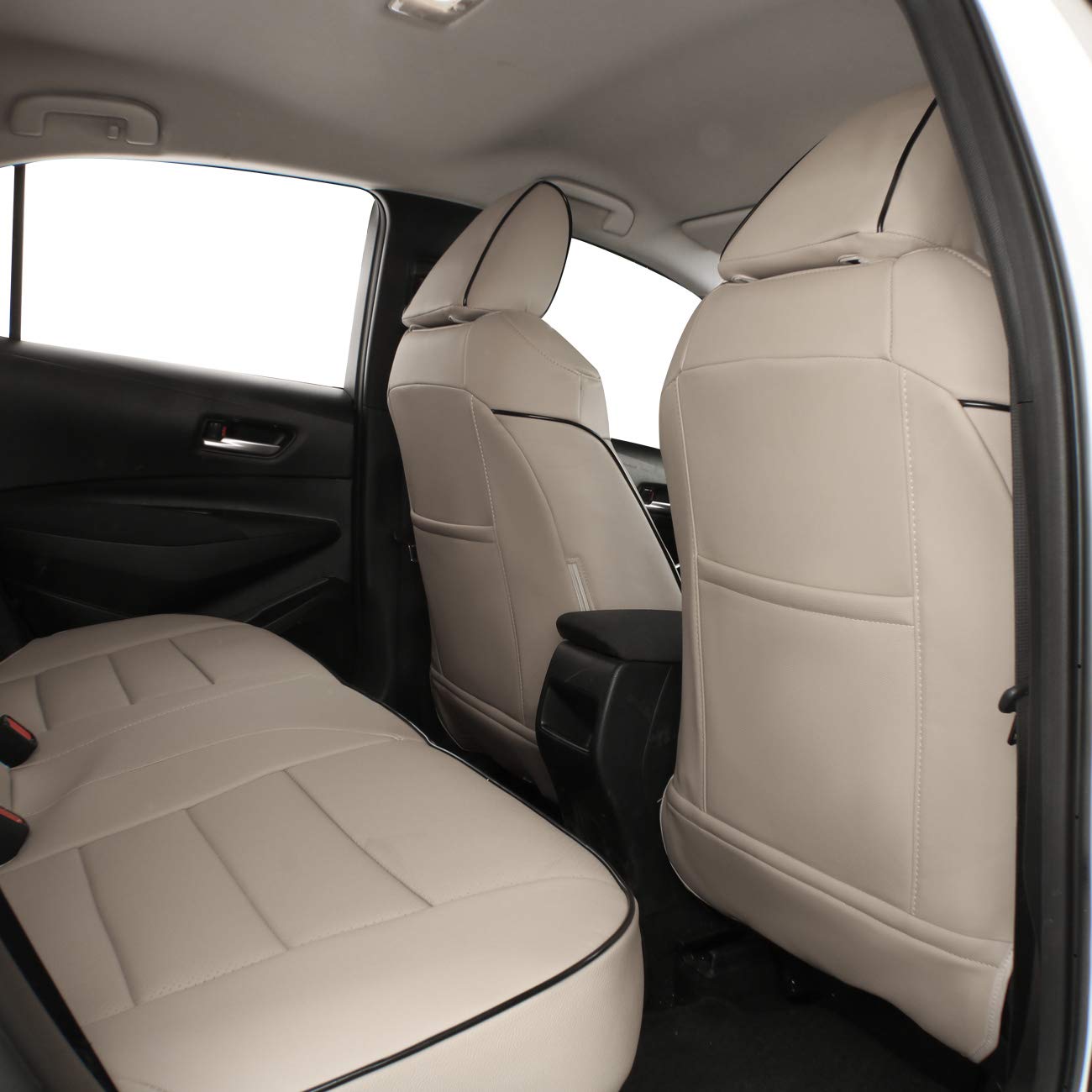 Premium Custom Fit Leather Car Seat Covers for Buick Encore GX 2020-2025 - Full Set Beige - Waterproof & Anti-Slip Protection - Perfect for Road Trips, Daily Commute & Pet Owners