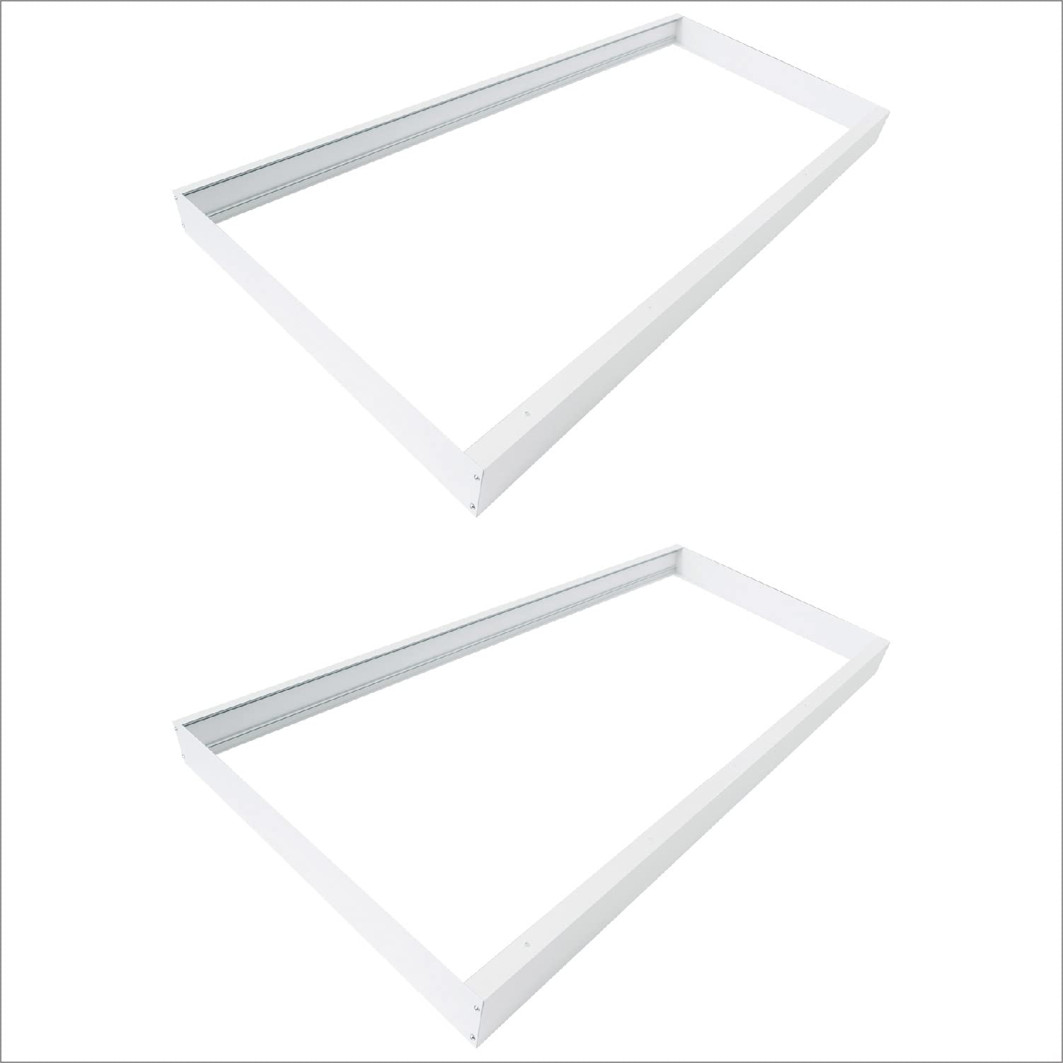 MW Lighting 2x4 Surface Mount Kit for LED Flat Panel Light - Aluminum Ceiling Frame (24