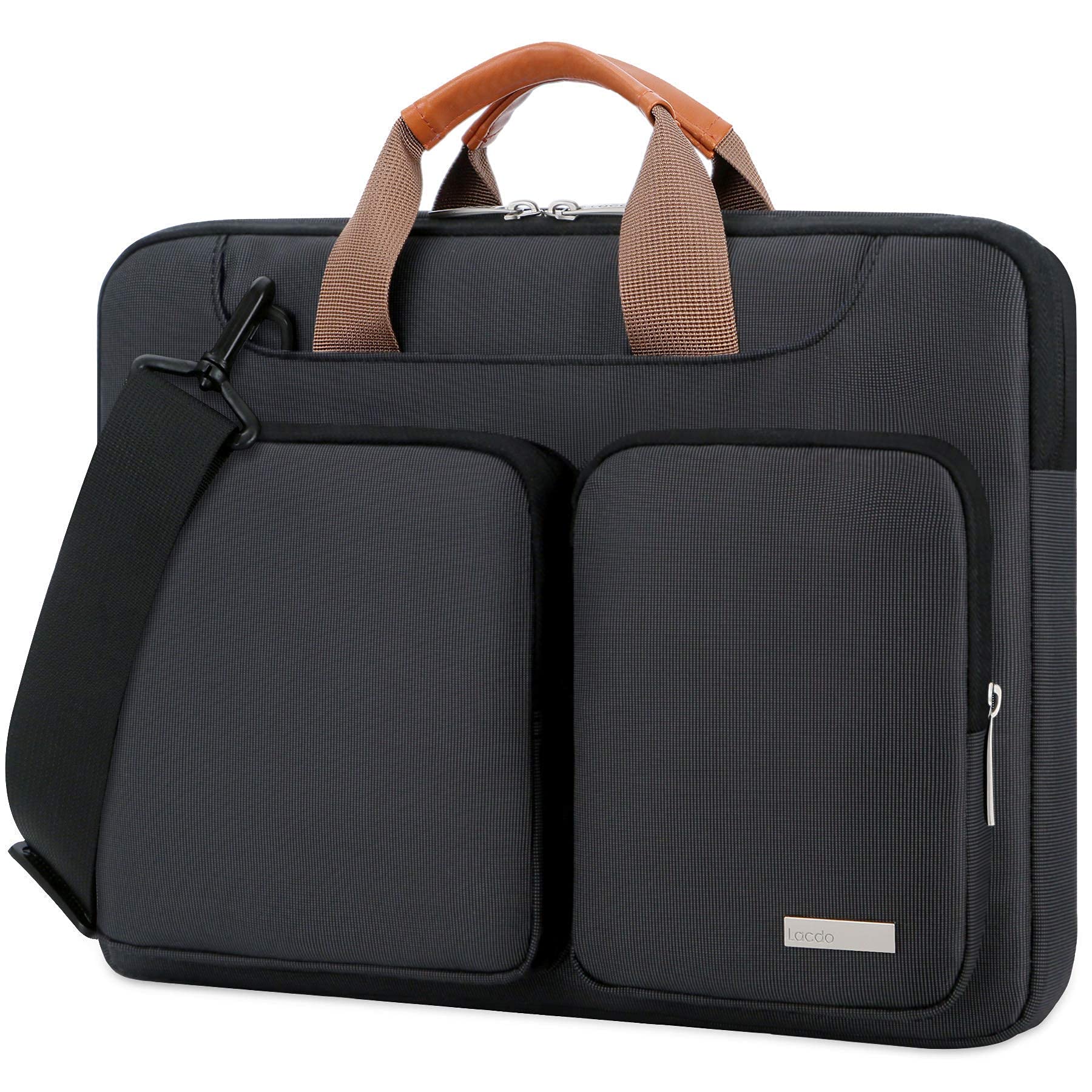Lacdo 360° Protective Laptop Sleeve Case for MacBook Pro/Air, Notebook & Netbook - Waterproof Shoulder Bag with Padded Compartment (Perfect for Work, School & Travel)