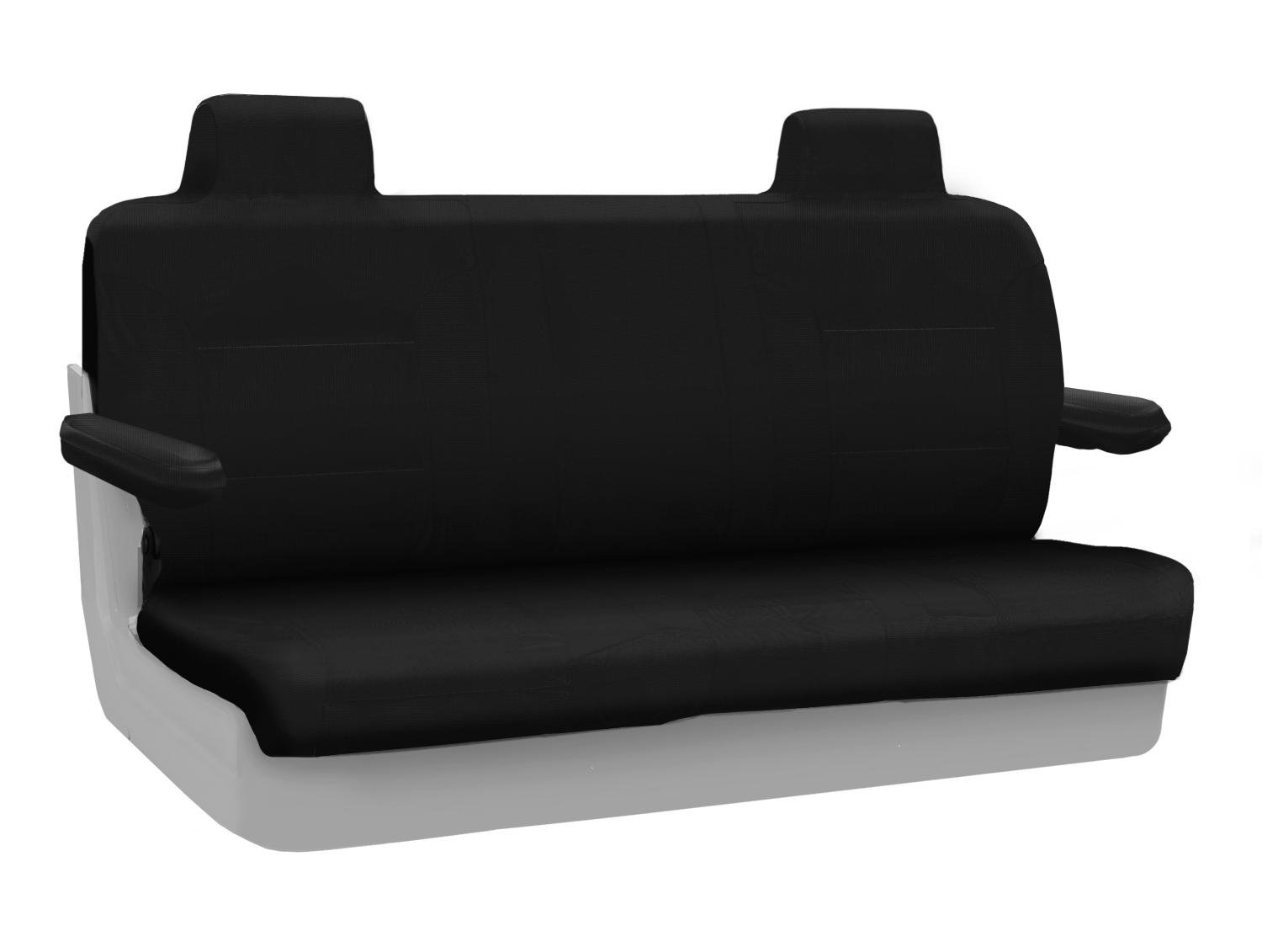 Coverking Custom Fit Rear Solid Bench Seat Cover for Mercury Grand Marquis - Durable Polycotton Drill Fabric (Black) | Car Interior Protection & Comfort Upgrade