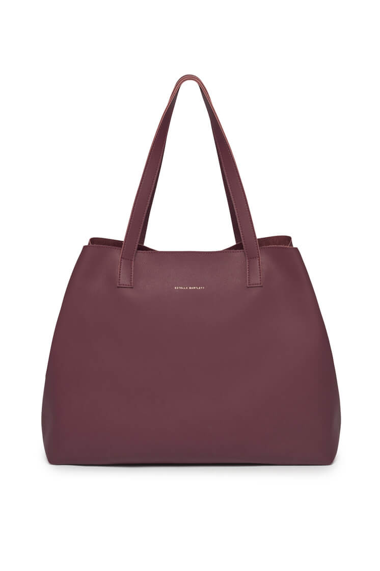 Scoresby Burgundy Leather Tote Bag for Women - EBP4971 Stylish Handbag for Work, Travel & Everyday Use