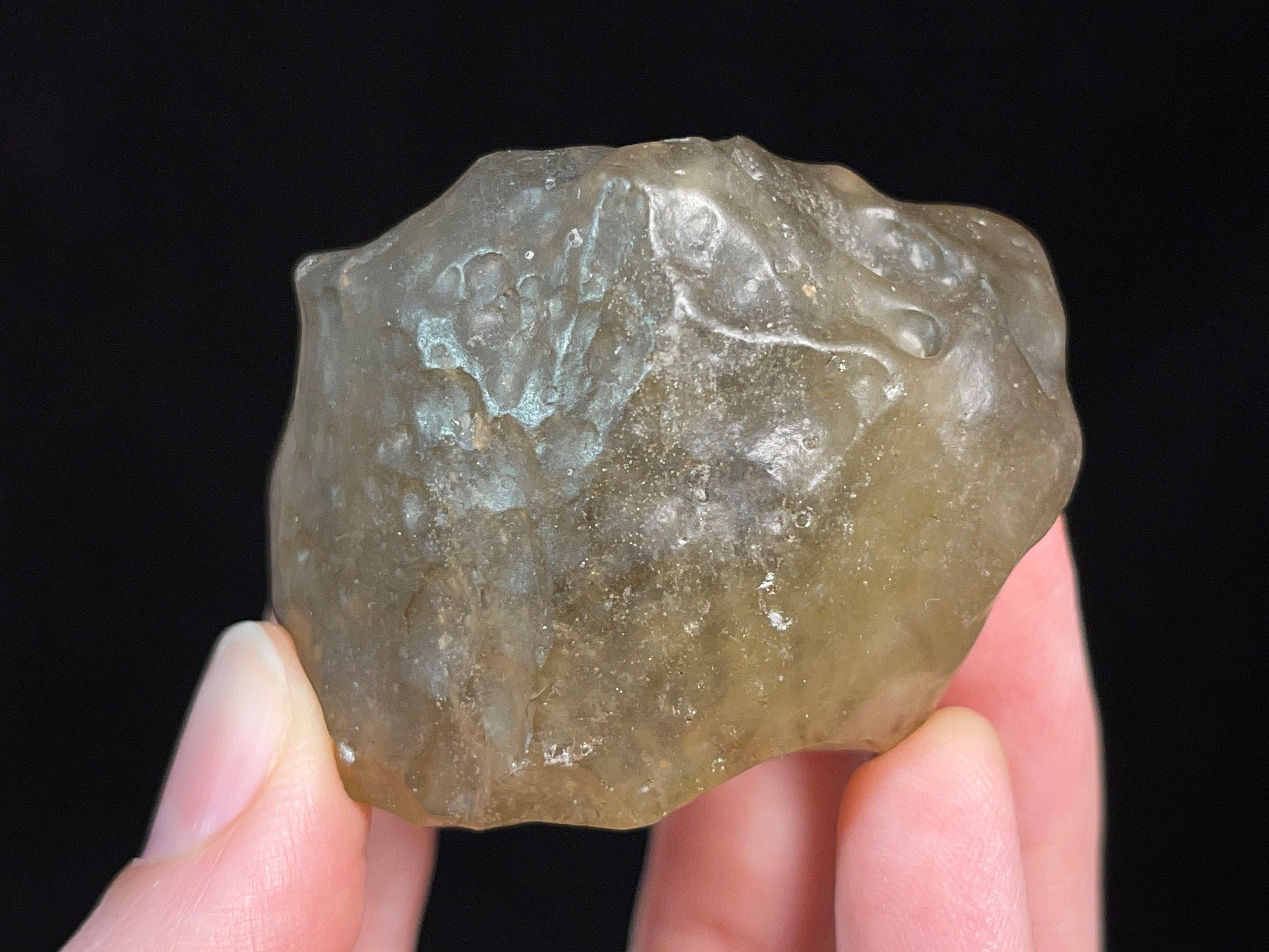 Premium Libyan Desert Glass Raw Crystal - Rare 2A Grade Large 59.8g - Natural Healing Stones for Meditation, Energy Work & Jewelry Making