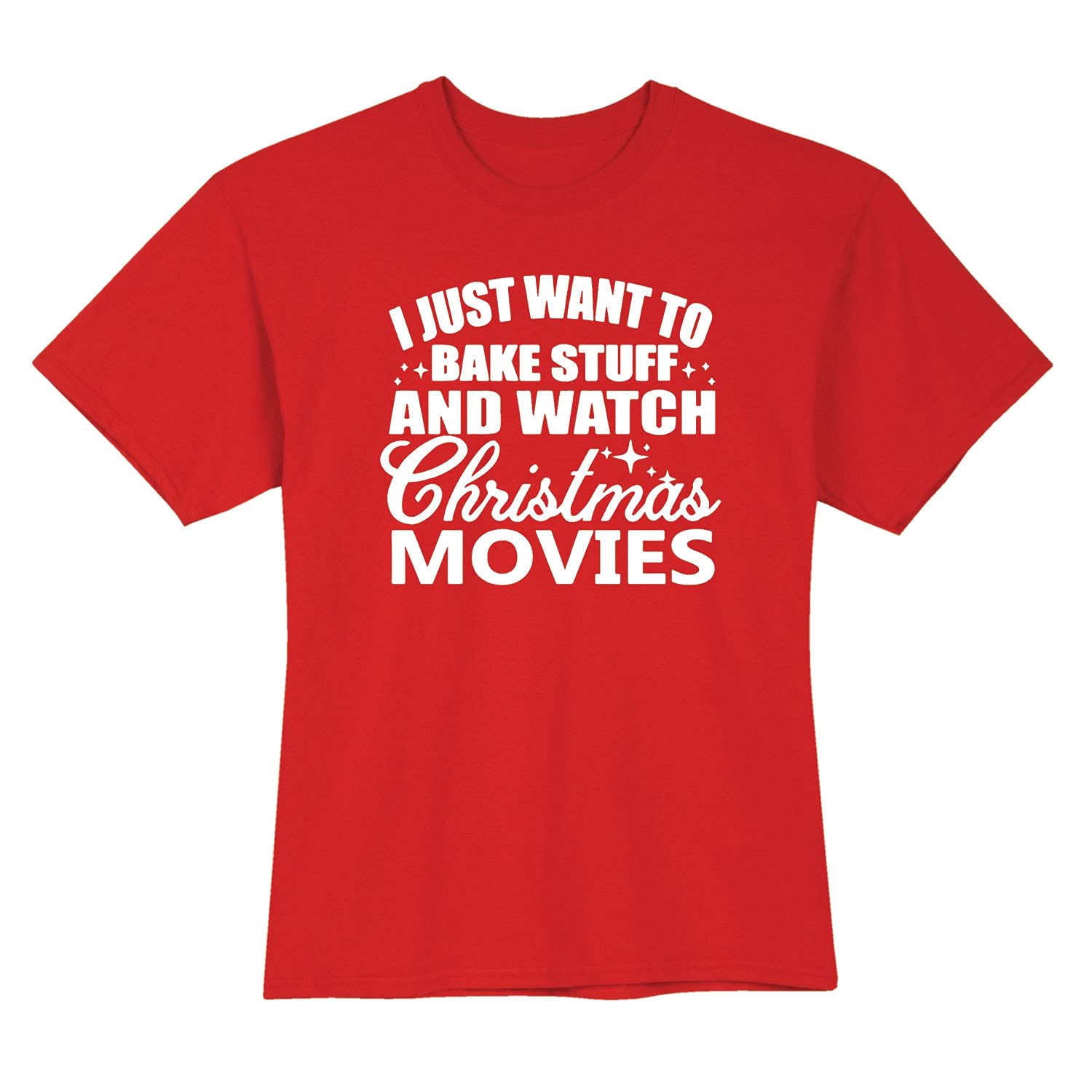 Funny Baking & Christmas Movies T-Shirt for Women - Cute Holiday Baking Tee for Baking Enthusiasts & Christmas Lovers - Perfect for Baking Parties, Christmas Gatherings & Cozy Movie Nights