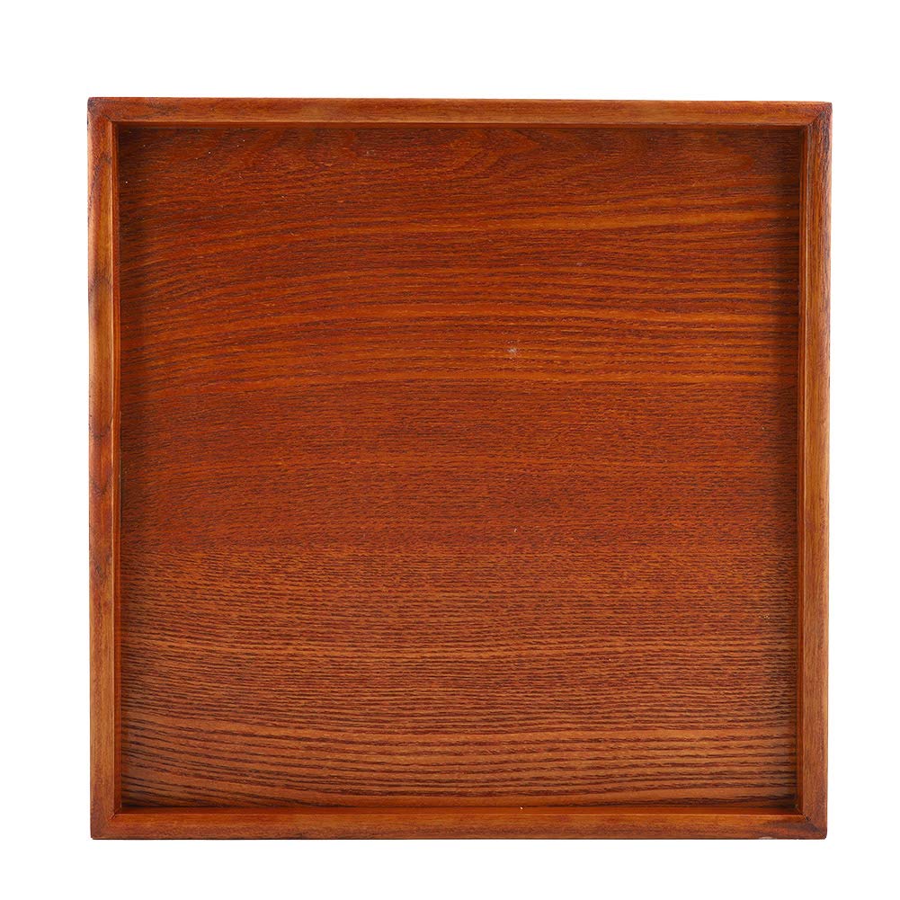 Wooden Tea Tray - Brown Square Serving Plate for Coffee, Sushi & Snacks | Restaurant, Cafe & Bar Use