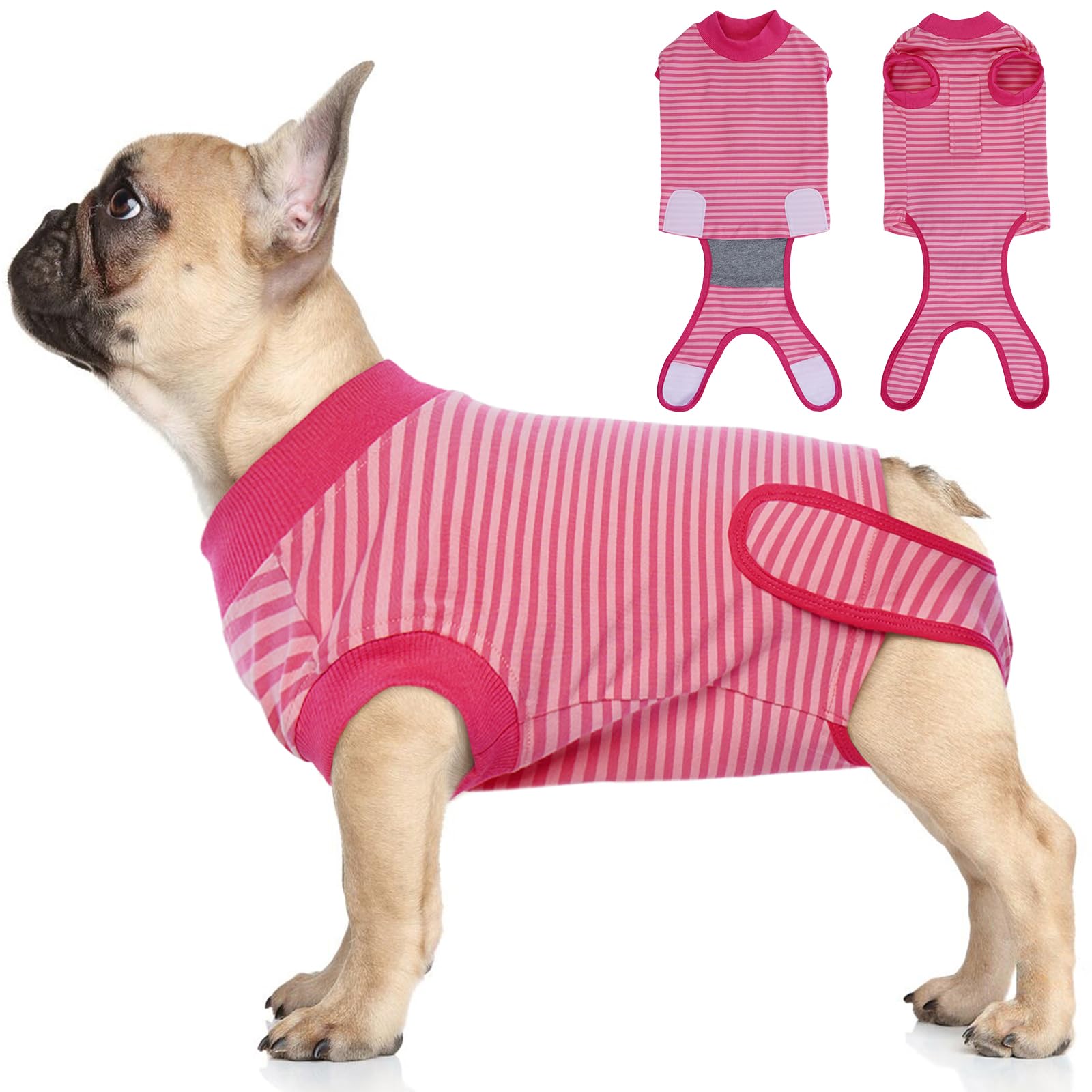 IDOMIK Dog Recovery Suit After Surgery - Breathable Pet Surgical Onesie for Dogs & Cats, Spay Neuter Wound Protection, E-Collar Alternative | Post-Op Care for Abdominal Wounds, Anti-Licking Solution for Male & Female Pets