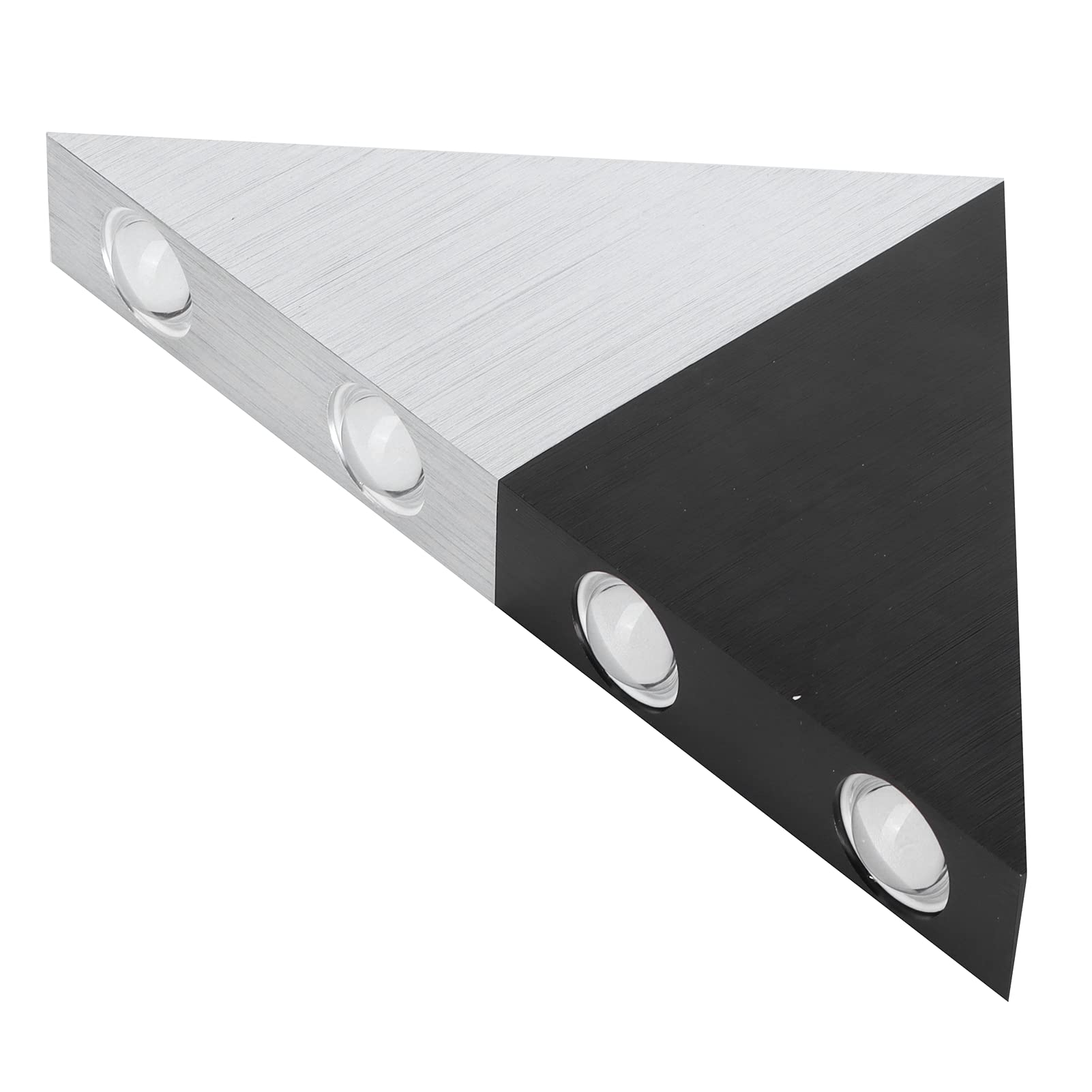 Modern Triangle 5W LED Wall Sconce Light Fixture - ASIXXSIX Up/Down Wall Lamp, Aluminum Indoor Lighting for Bedroom, Corridor, Cafe, Bar & KTV - Warm White Decorative Lighting for Home & Commercial Spaces