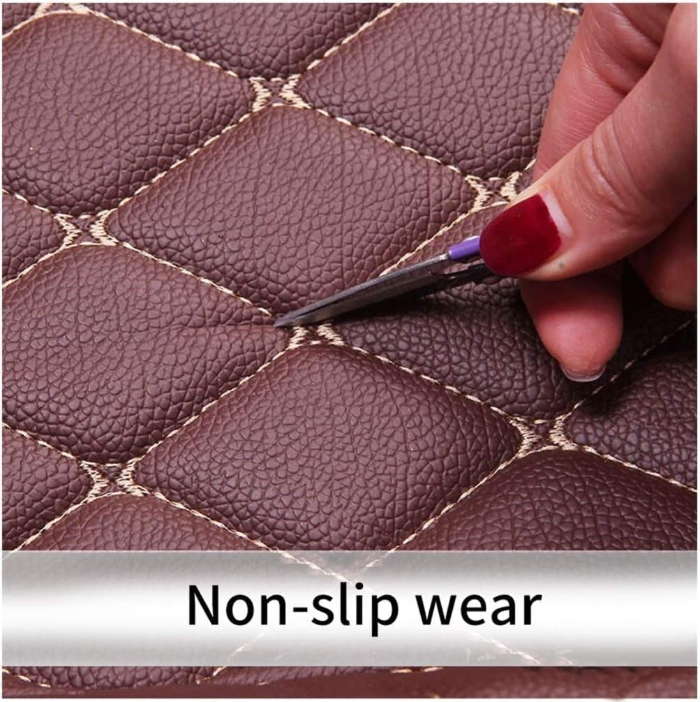 Premium Custom Fit Floor Mats for Volkswagen Jetta 2013-2019 - Luxury Leather, Waterproof, Non-Slip Full Coverage Car Floor Liners Complete Set (Wine Red) | Perfect for All-Weather Protection & Enhanced Interior Style