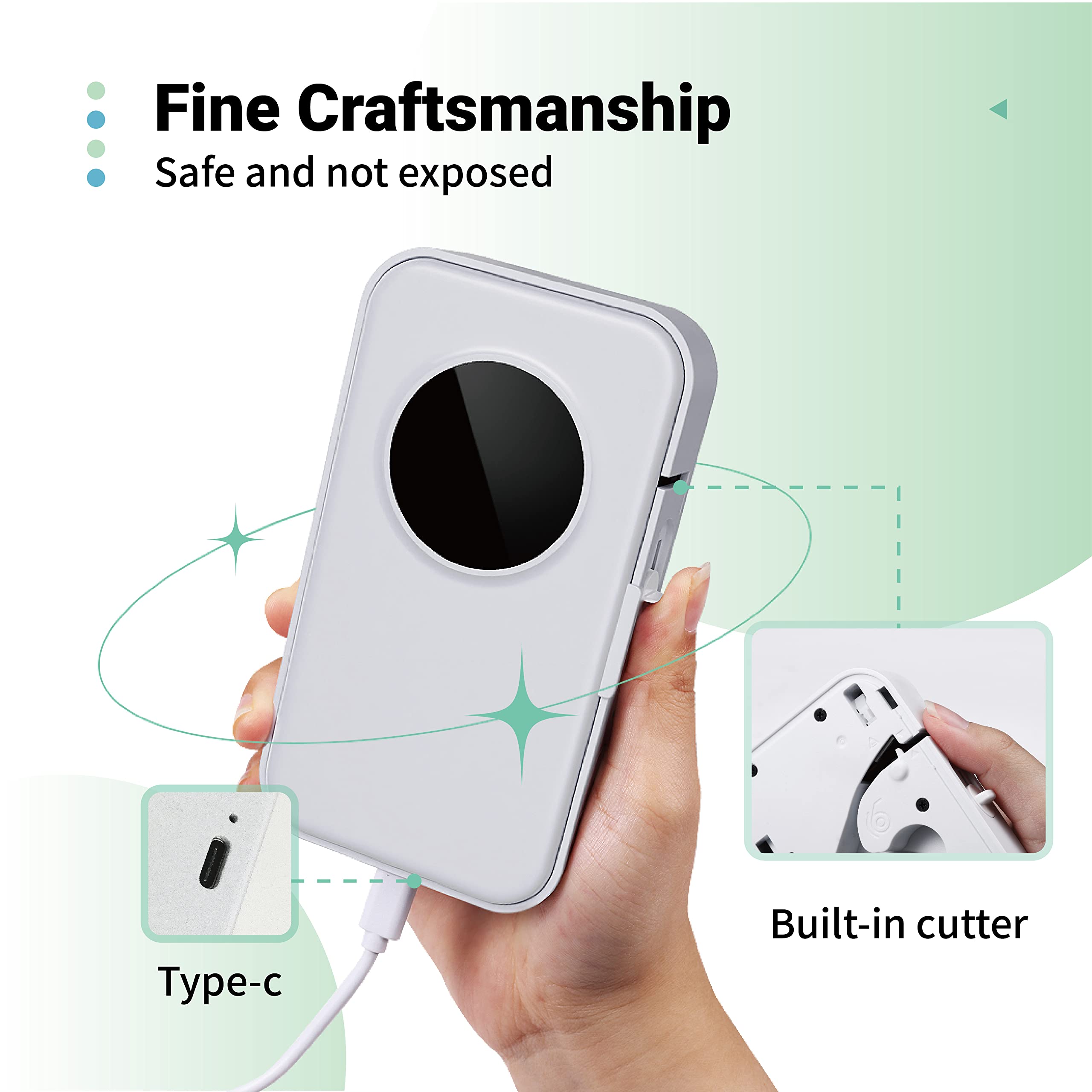 Phomemo D35 Wireless Bluetooth Label Maker Machine with Tape - Portable Mini Label Printer for Home & Office Organizing | Smartphone Compatible, Multiple Templates | Perfect for Storage, Pantry, and Craft Labeling