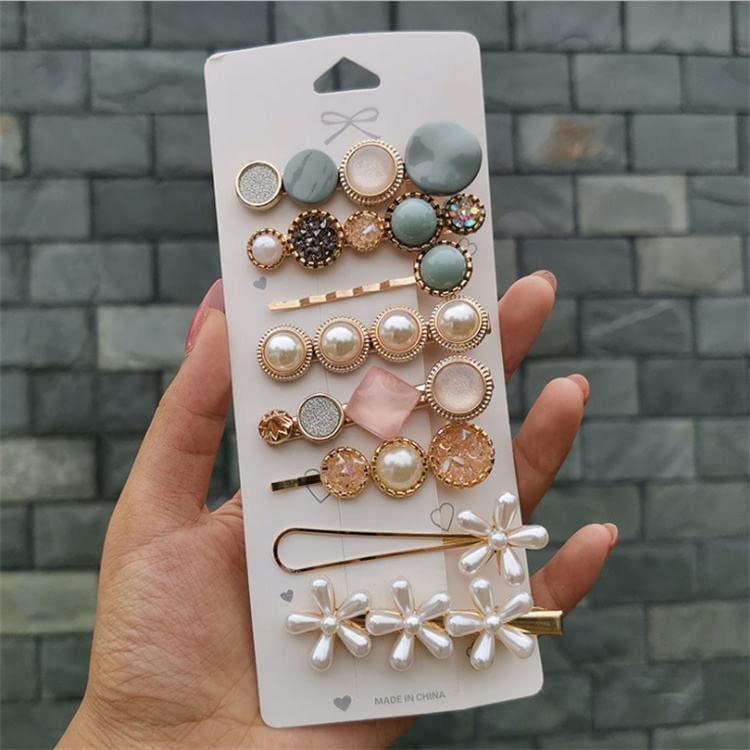 Stylish Metal Hair Clips for Women - Geometric Hollow Barrettes with Pearl Accents | Korean Fashion Hairpins for Everyday Wear, Parties & Weddings