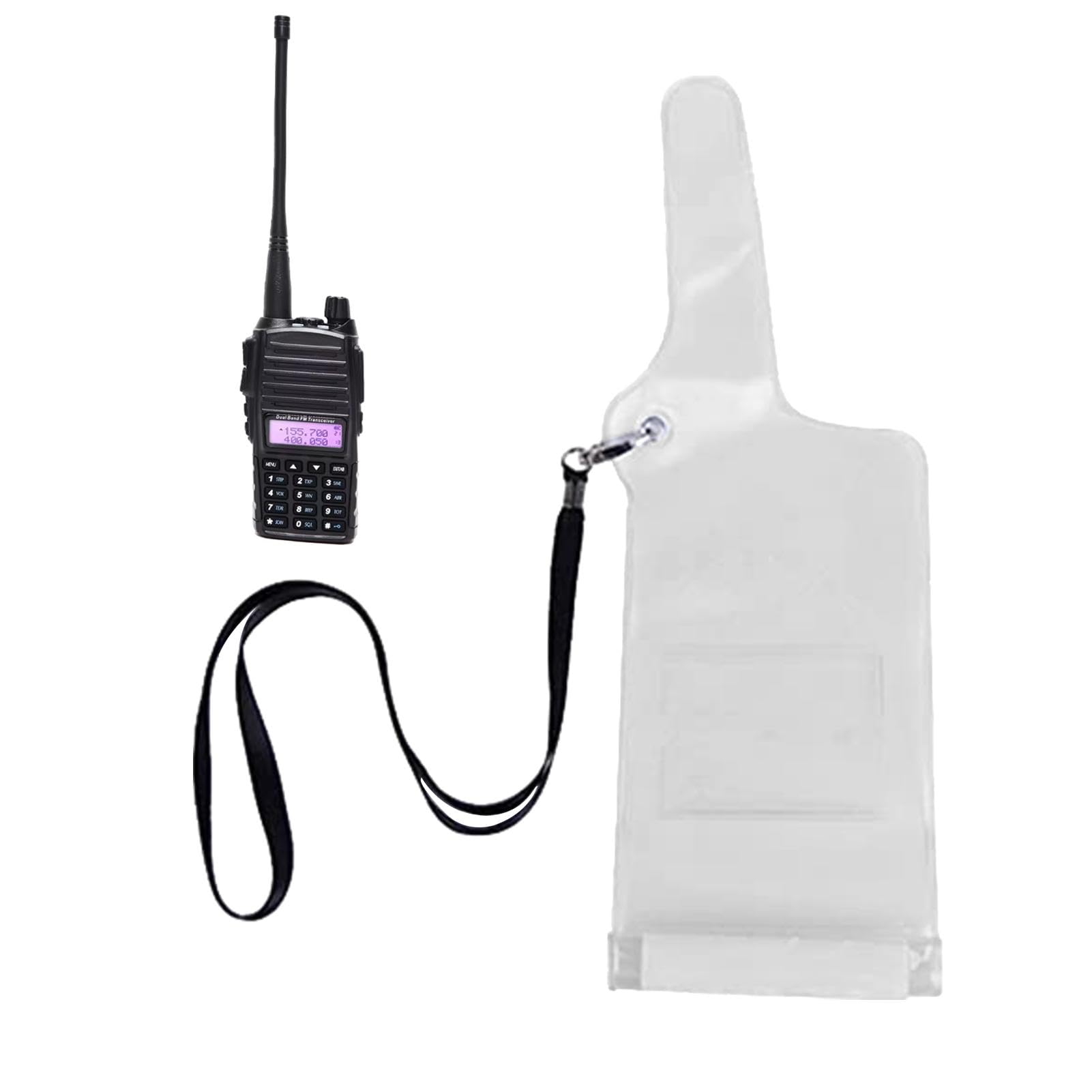 Waterproof Walkie Talkie Case - Heavy Duty Two Way Radio Rainproof Bag with Lanyard Strap | Weatherproof Radio Enclosure & Carry Holster for Outdoor, Construction, Hiking, Camping and Emergency Use