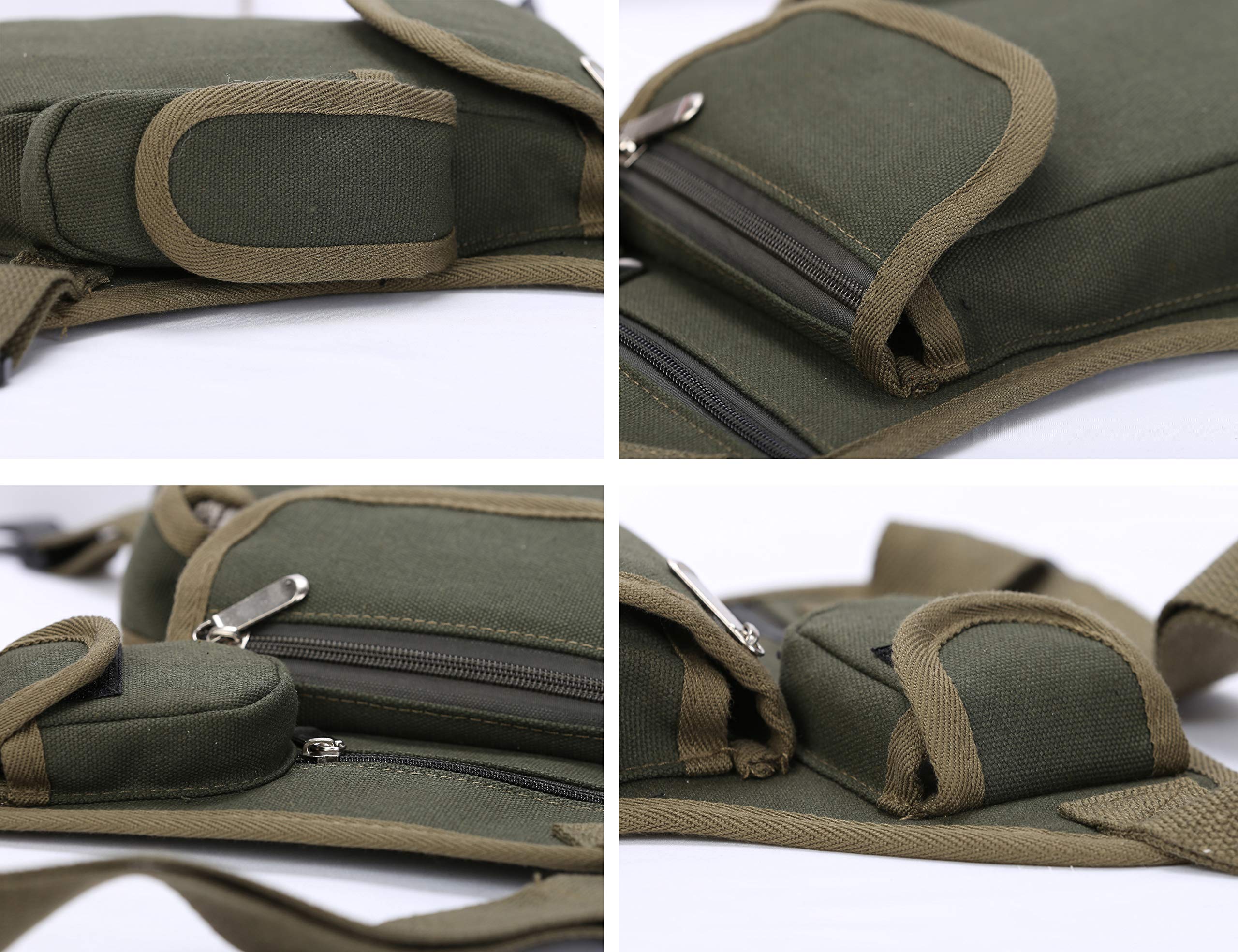 **Waterproof Canvas Waist Bag - Adjustable Fanny Pack for Running, Cycling & Motorcycle Riding - Durable Outdoor Crossbody Leg Bag for Hiking, Travel & Sports**