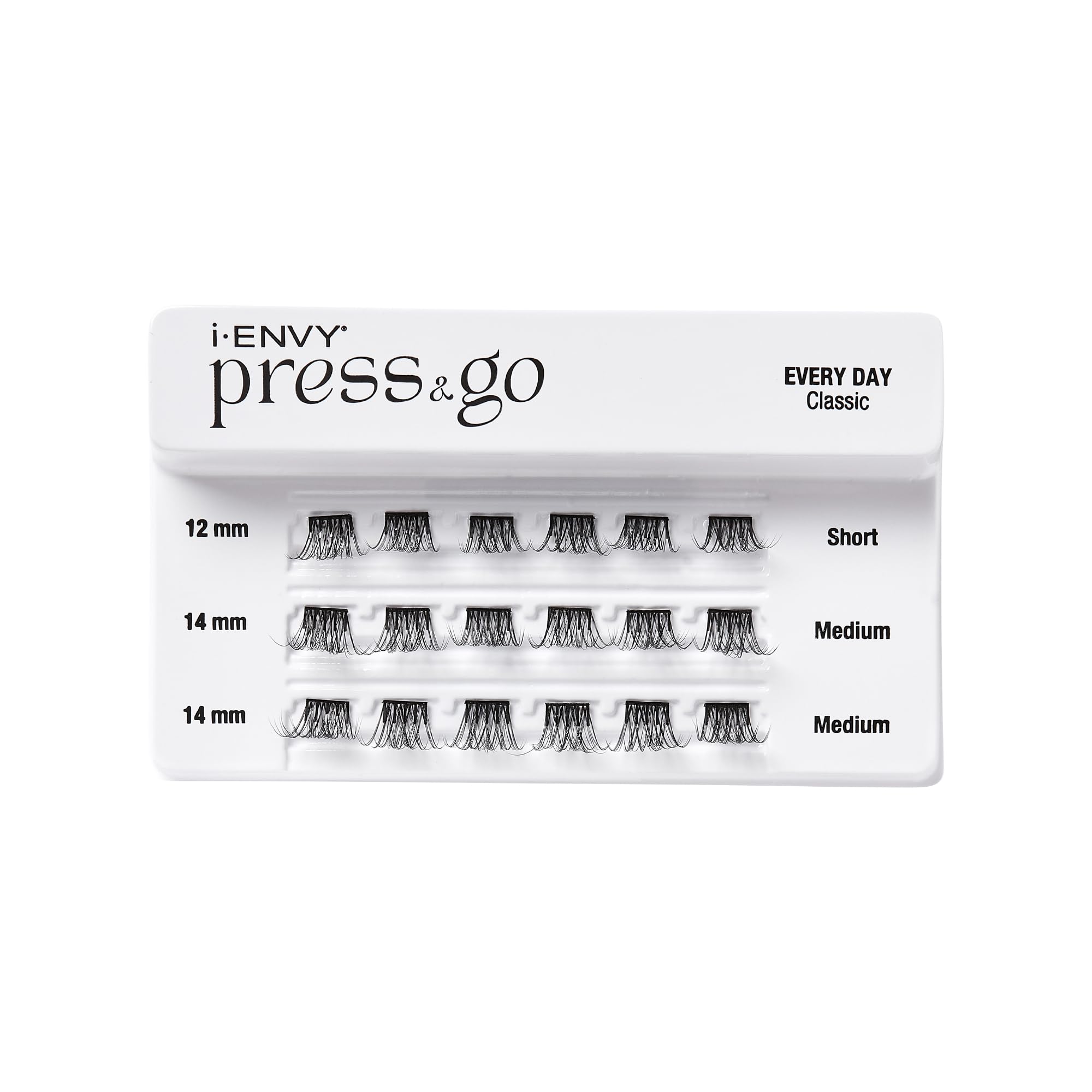 i-ENVY Press&Go Self-Adhesive Eyelash Clusters - No Glue Needed False Lashes for Easy 1-Step Application | No Damage or Residue | Everyday Classic Style for Natural Look | Perfect for Daily Wear, Parties & Special Occasions