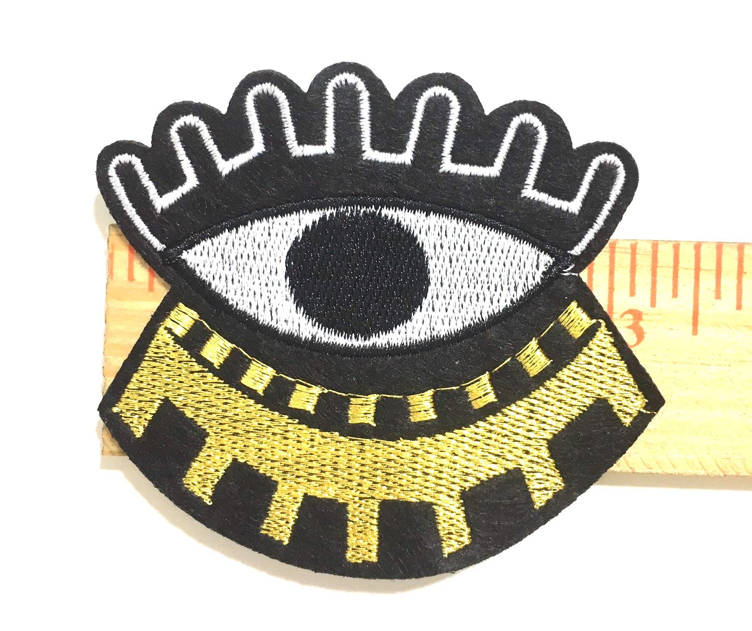 All-Seeing Eye Iron-On & Sew-On Clothing Patches - Fashion DIY Embroidered Applique for Jackets, Jeans, Bags & Accessories