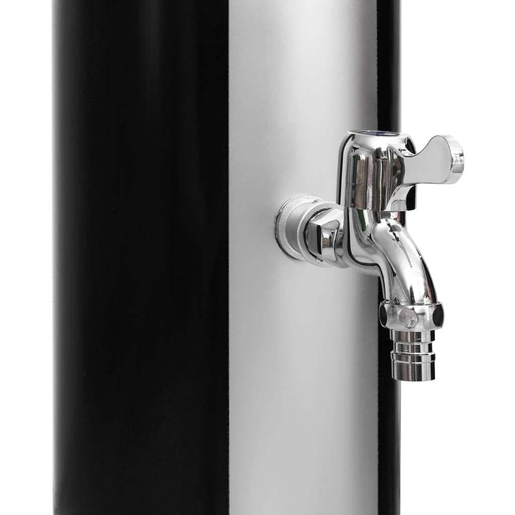 **10.6 Gallon Outdoor Solar Shower with Adjustable Shower Head & Faucet - Portable Camping, Beach, RV, and Garden Use (Black & Silver, 14.29g)**