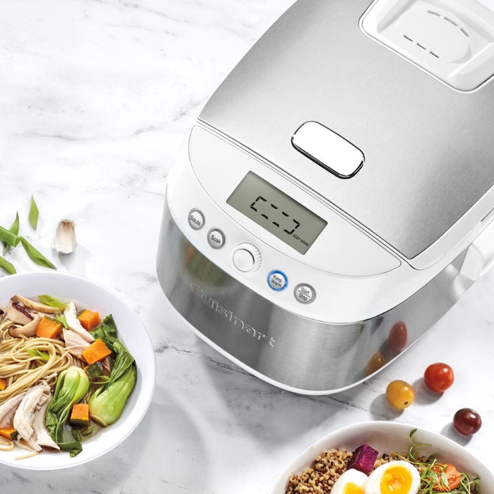 Cuisinart 10-Cup Rice and Grain Multicooker - Electric Pressure Cooker & Slow Cooker for Perfect Rice, Quinoa, Oatmeal - Ideal for Family Dinners, Meal Prep & Healthy Cooking