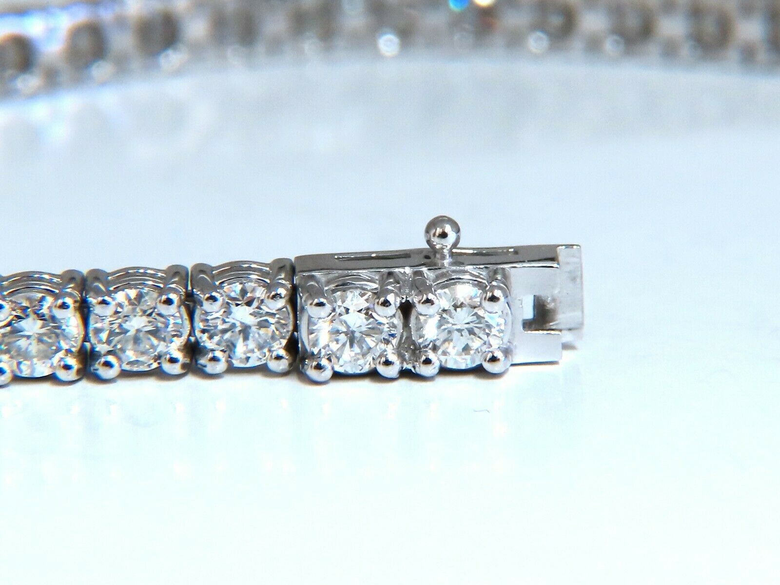 8.10 Carat Natural Diamond Tennis Bracelet in 14K White Gold - Perfect for Weddings, Anniversaries & Special Occasions