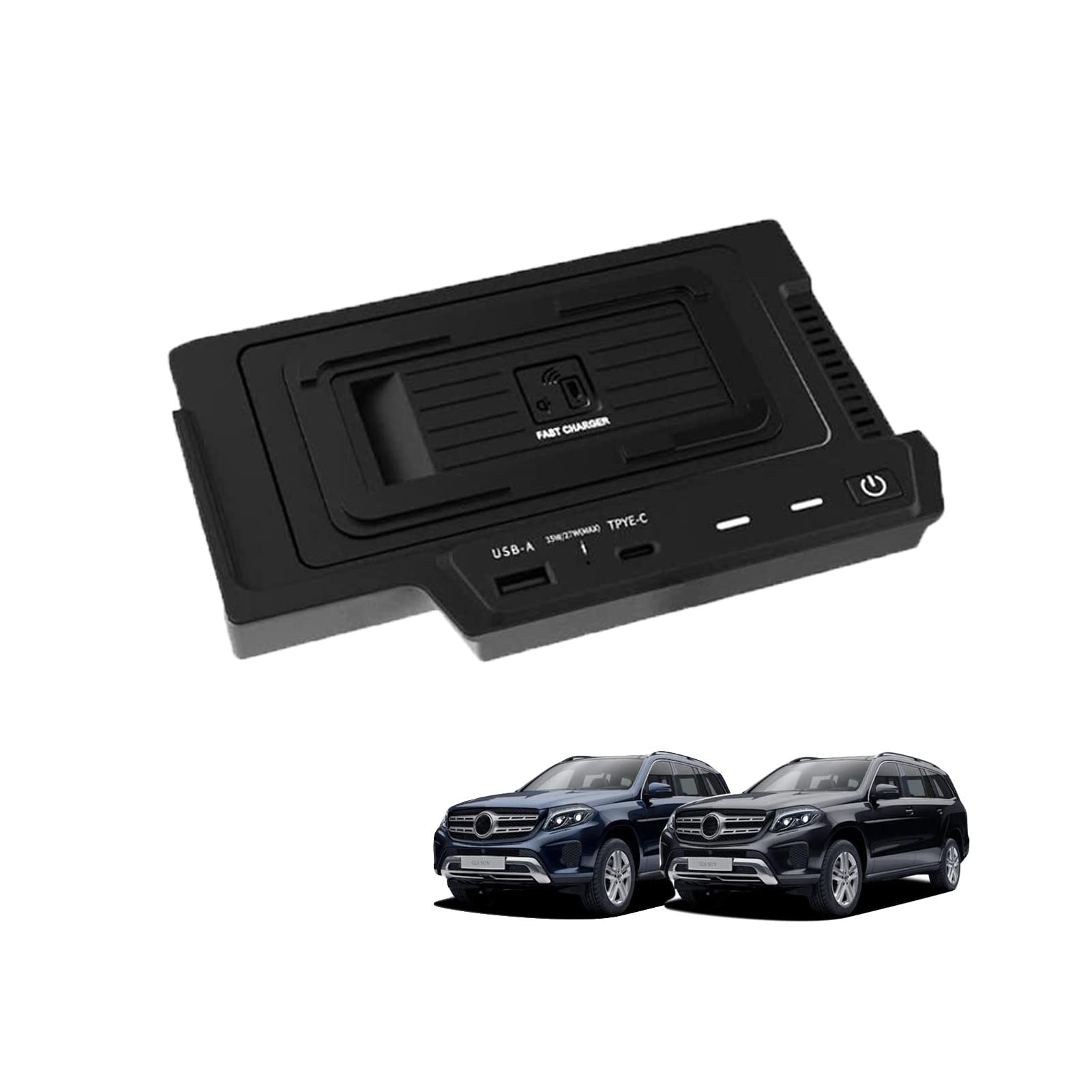 2022 Upgraded 15W Fast Wireless Car Charger Pad for Mercedes-Benz GLE 2020-2022 | Qi-Certified Wireless Charging Station for iPhone 14/13/12, Samsung Galaxy S22/S21 | Perfect for Road Trips & Daily Commutes