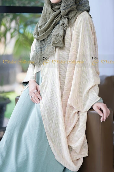 Checkered Lemon Batwing Shrug - Stylish & Comfortable Knit Cardigan for Women | Perfect for Casual Outfits, Layering, and Fall Fashion