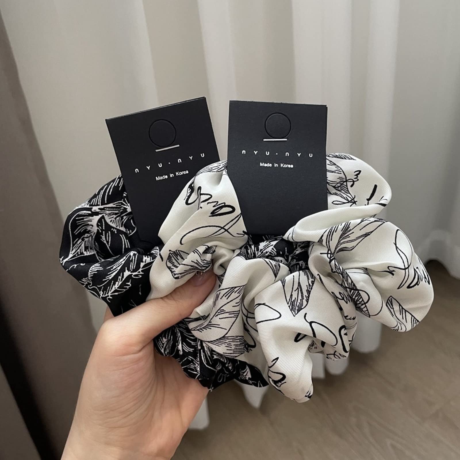 Satin Scrunchie Hair Ties 2Pcs - Women's Hair Accessories for Ponytail & Bun