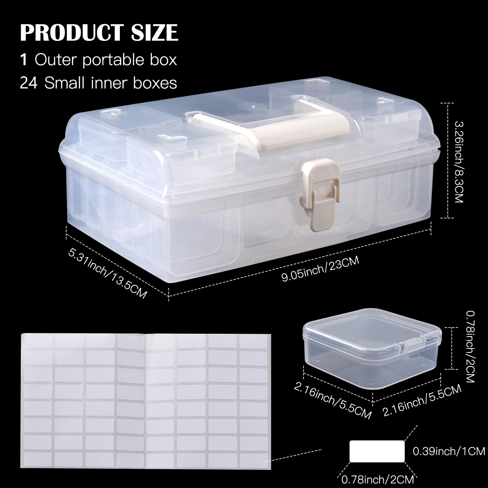 Small Bead Storage Containers 28-Piece Set - Portable Organizer for Jewelry & Crafts