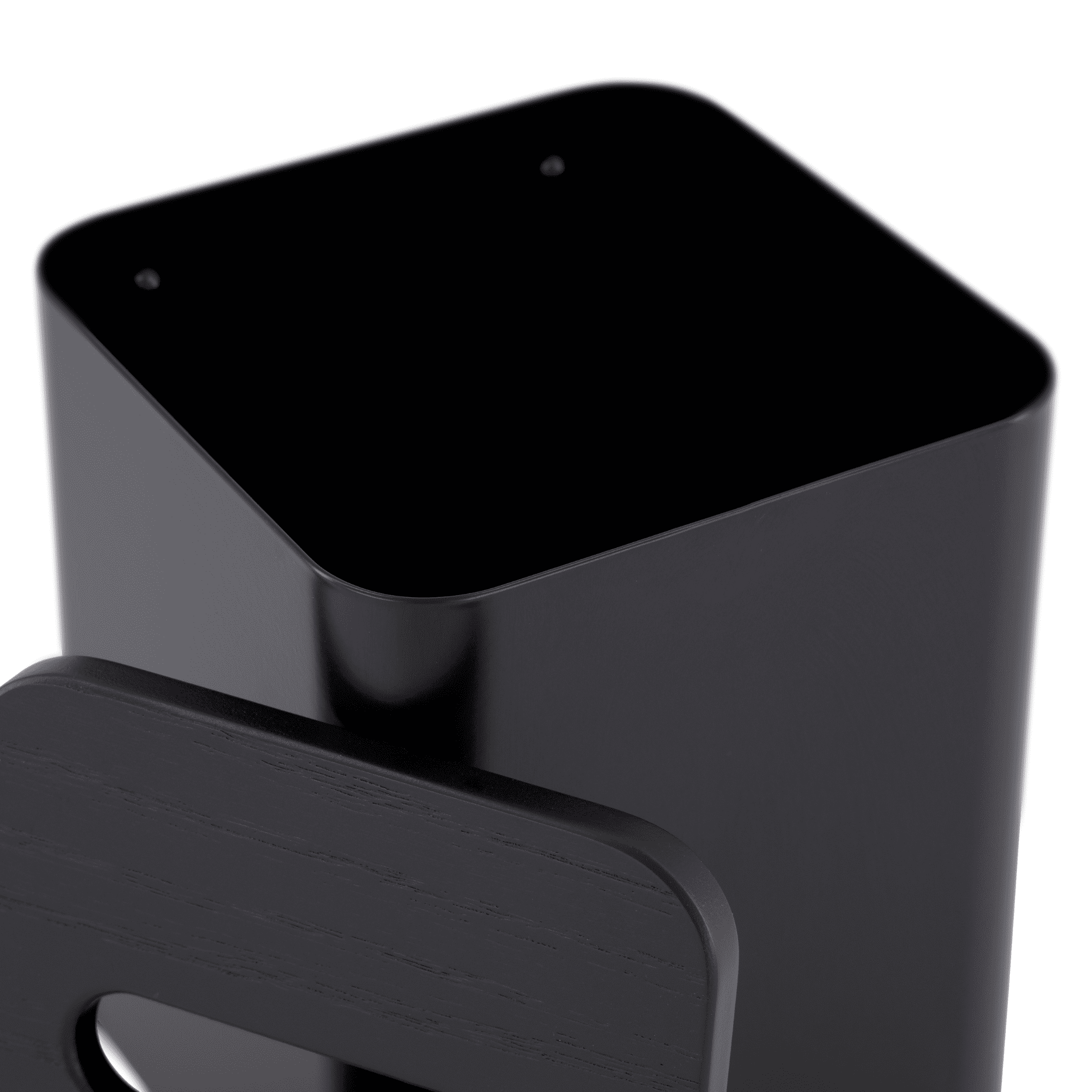DESIGNSTUFF Square Tissue Box Cover - Modern Black Tissue Holder for Home, Office & Bathroom Decor - Stylish & Durable Paper Dispenser for Living Room, Bedroom or Guest Room