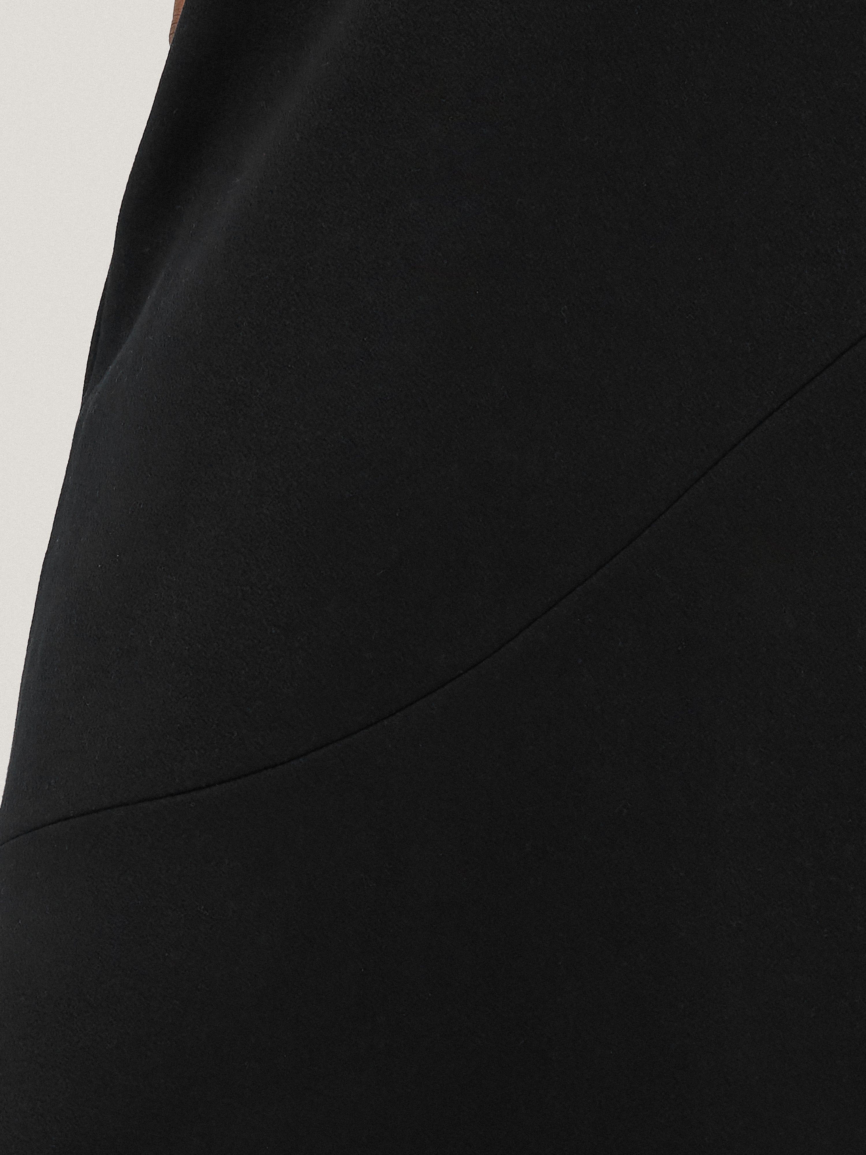 Structured Jersey Skirt for Women - Black | Stretchy Comfortable Midi Skirt | Perfect for Office Wear, Casual Outfits & Date Nights
