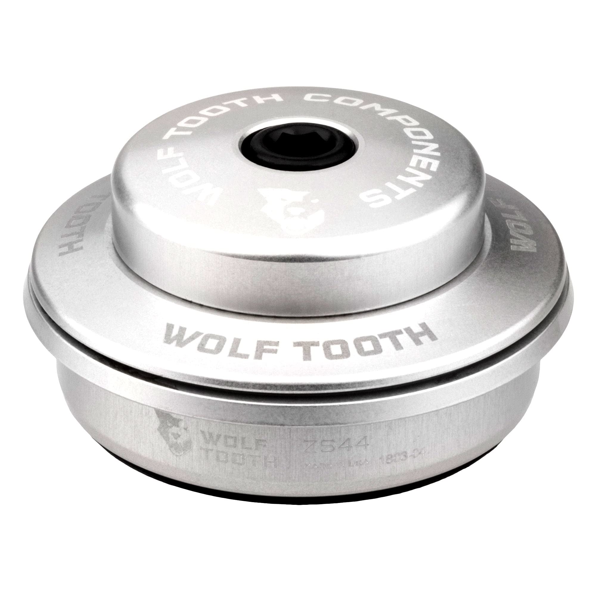 Wolf Tooth Premium Zero Stack (ZS) Headset - Lightweight MTB & Road Bike Headset for Smooth Steering - Perfect for Trail Riding, Commuting & Performance Cycling