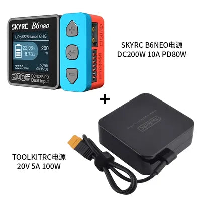 SKYRC B6 B6neo 200W DC 80W PD Smart LiPo Battery Balance Charger Discharger for RC Drones Cars Airplanes - Perfect for Hobbyists and Professionals