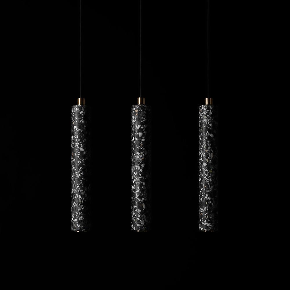 Modern Concrete Pendant Lights - Industrial Style Hanging Fixtures for Kitchen Island, Dining Room & Bedroom - Dimmable Edison Bulb Compatible