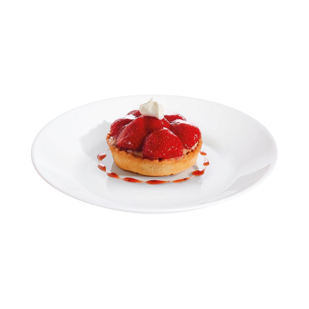 Premium 12-Piece White Opal Glass Dessert Plates Set - 18cm Durable & Elegant for Parties, Weddings, and Fine Dining