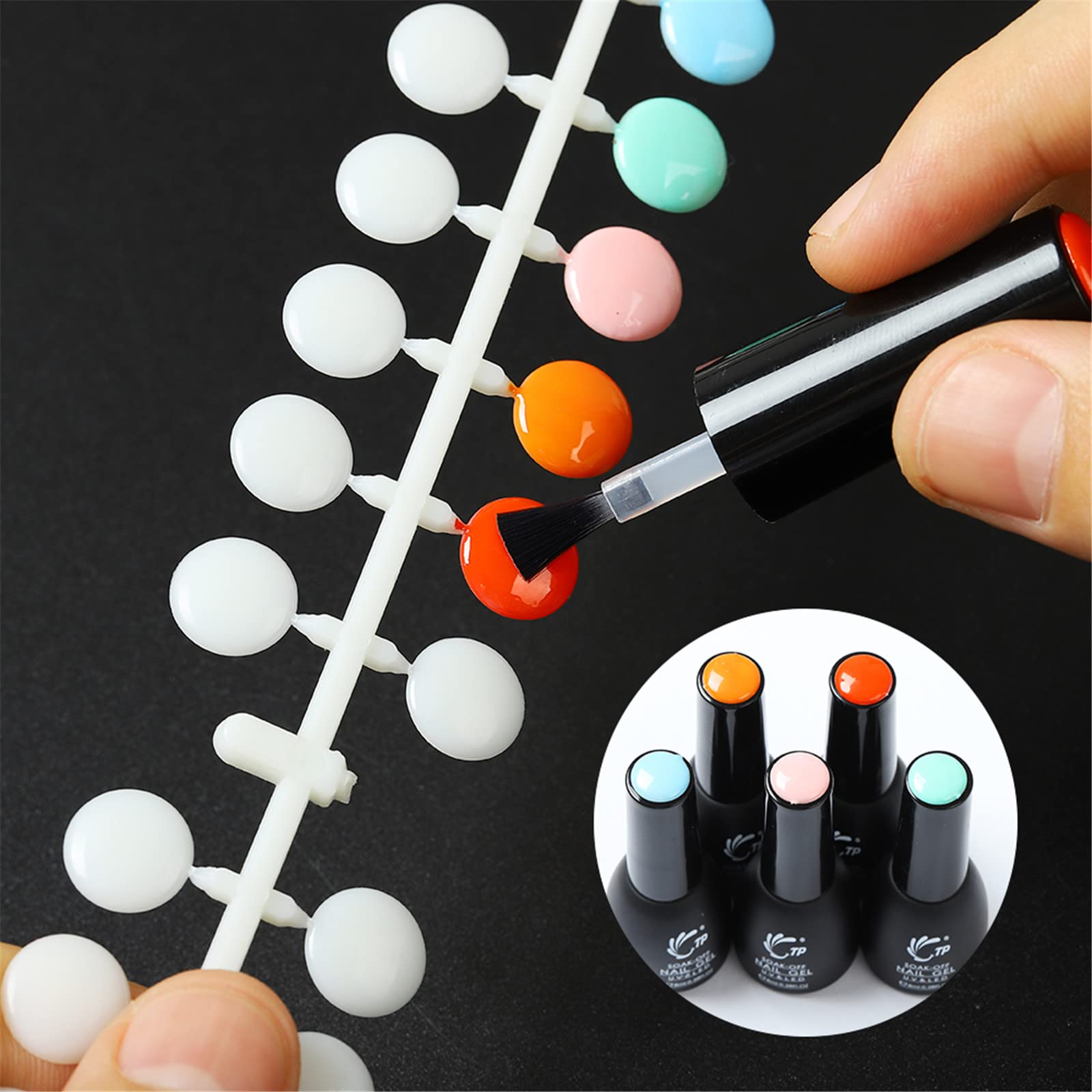 NMKL38 False Nail Tips - 120pcs Flat Back Fake Nails with Adhesive Stickers for UV/Gel/Polish - Natural Color Display Card for Nail Art & Salon Showcase | Perfect for Professional Nail Technicians & DIY Manicures at Home