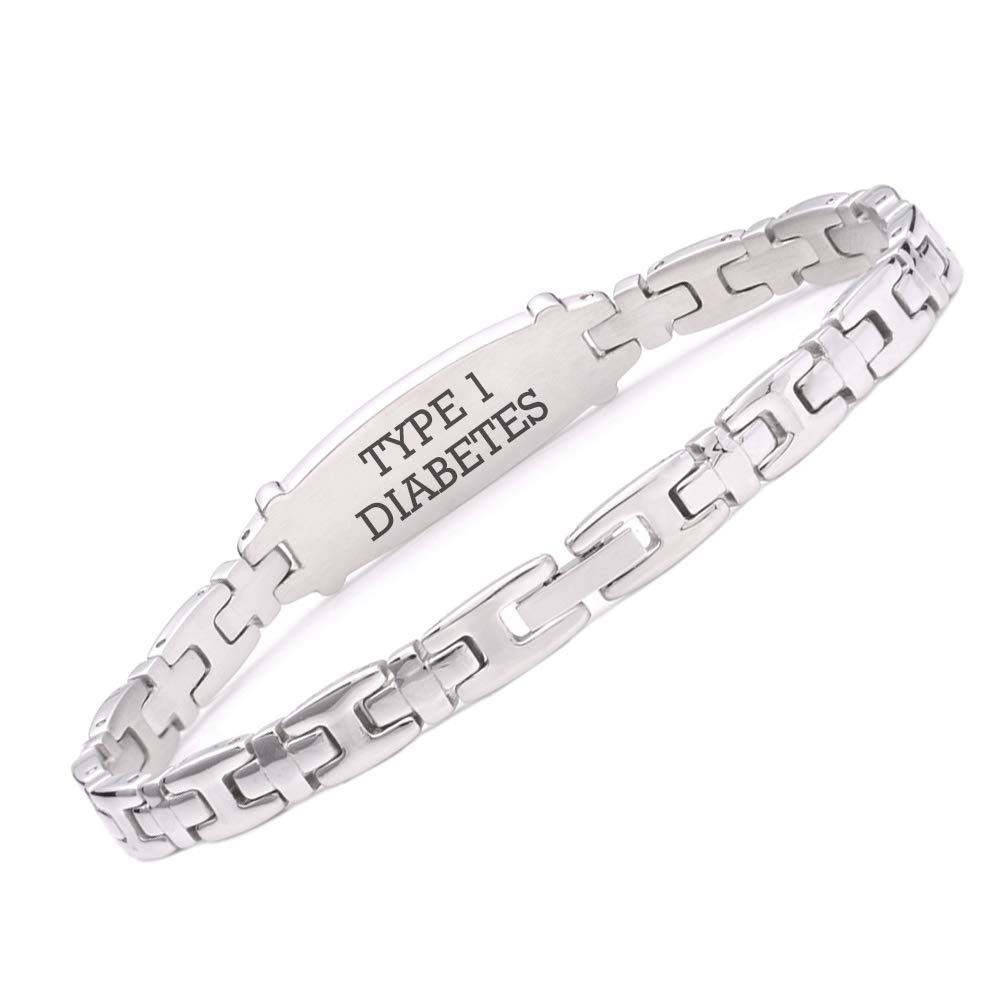 LinnaLove Women's Medical Alert ID Bracelet - Stainless Steel Emergency Medical Bracelet for Women - 7.5 Inch Adjustable - Perfect for Daily Wear, Travel & Emergency Situations